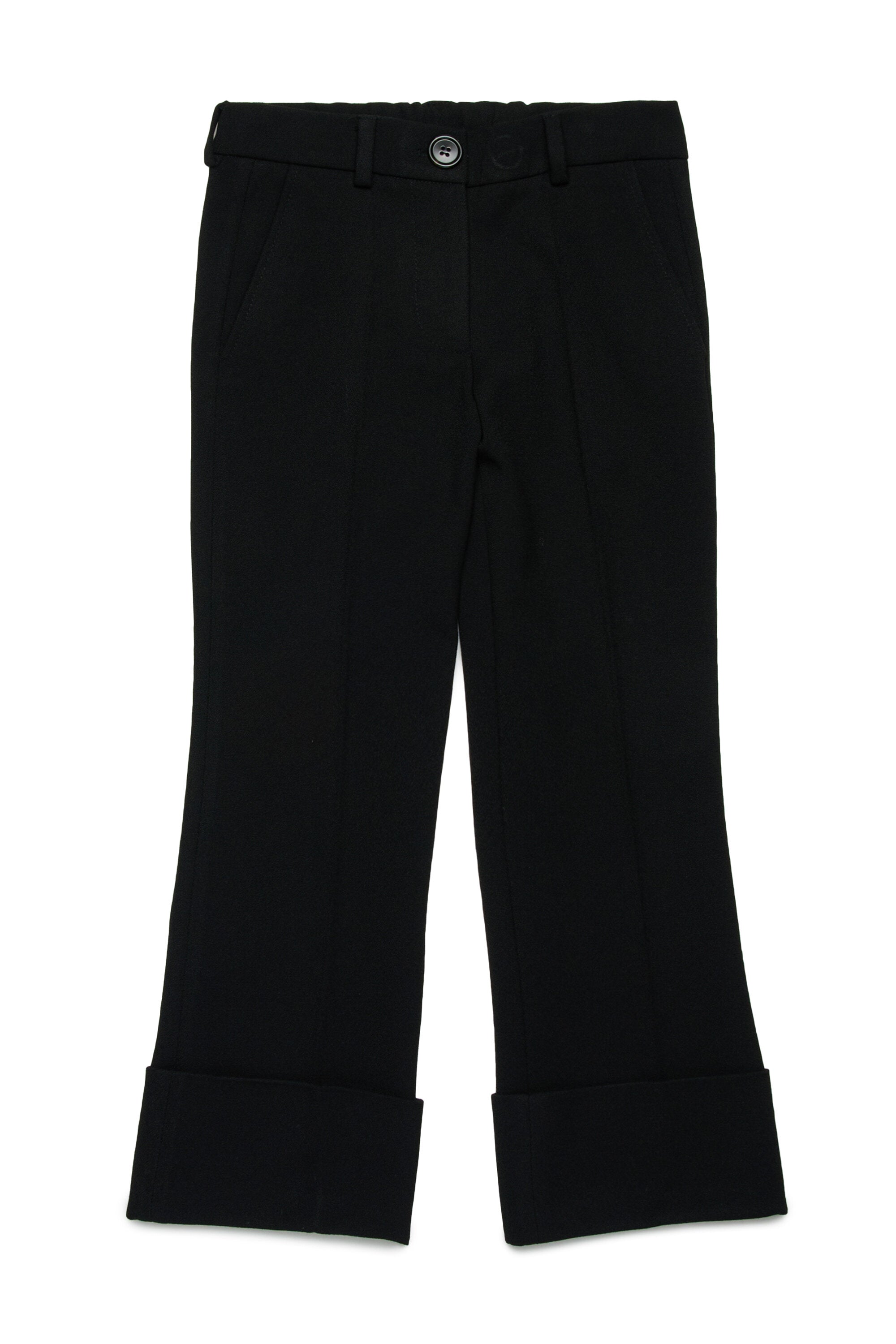 Classic crepe pants with front pleat