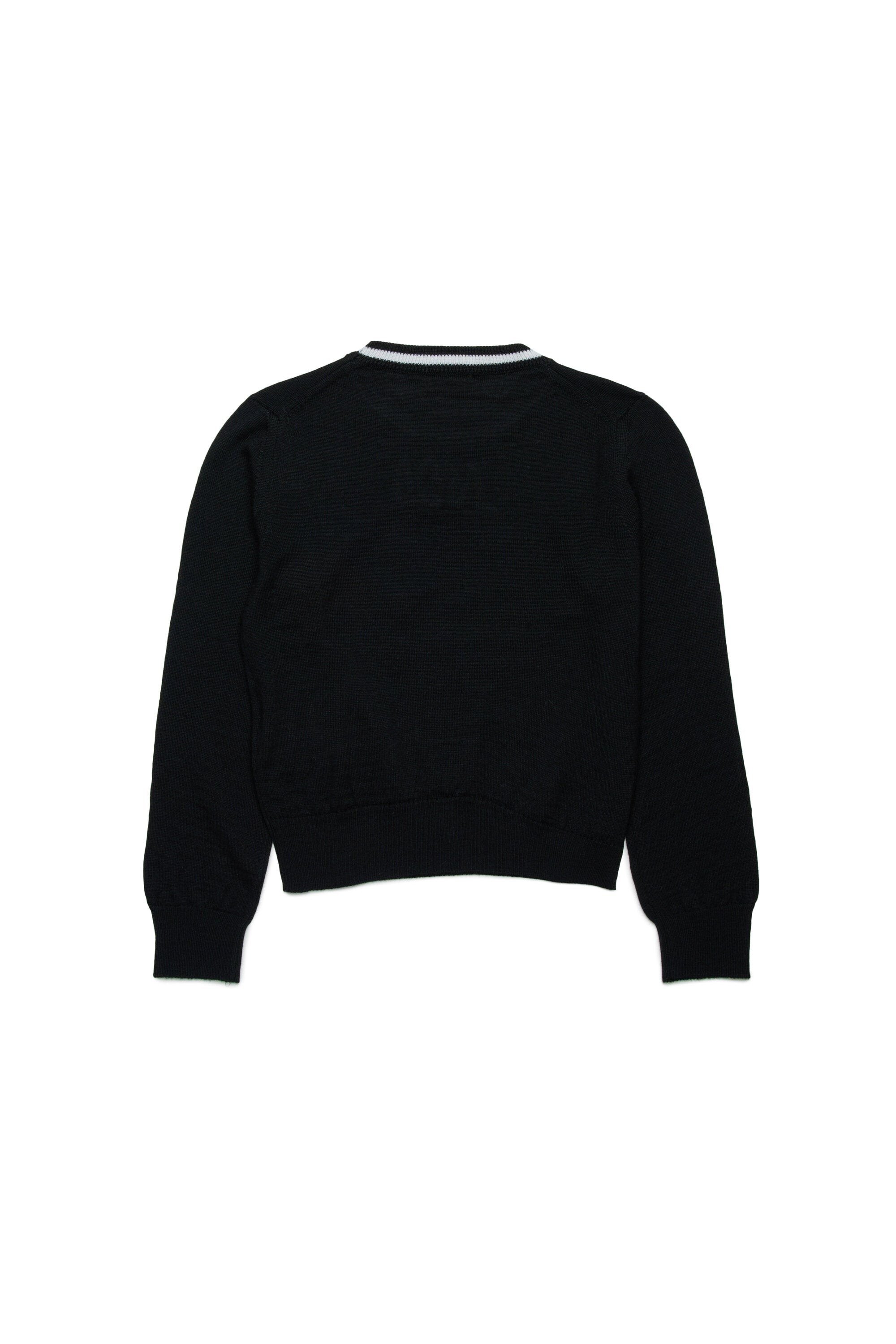 筆記体ロゴ入りウール混プルオーバー