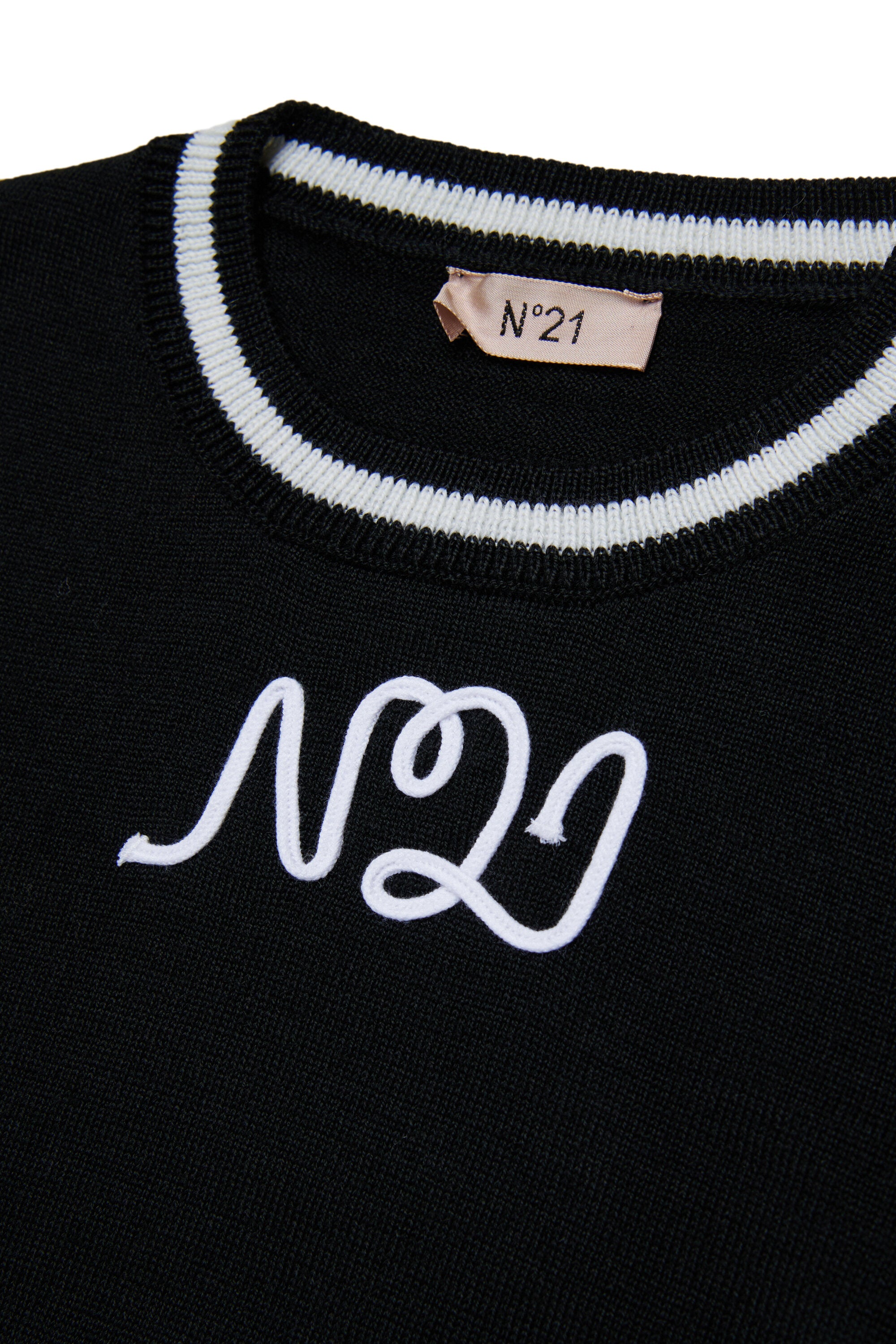 筆記体ロゴ入りウール混プルオーバー