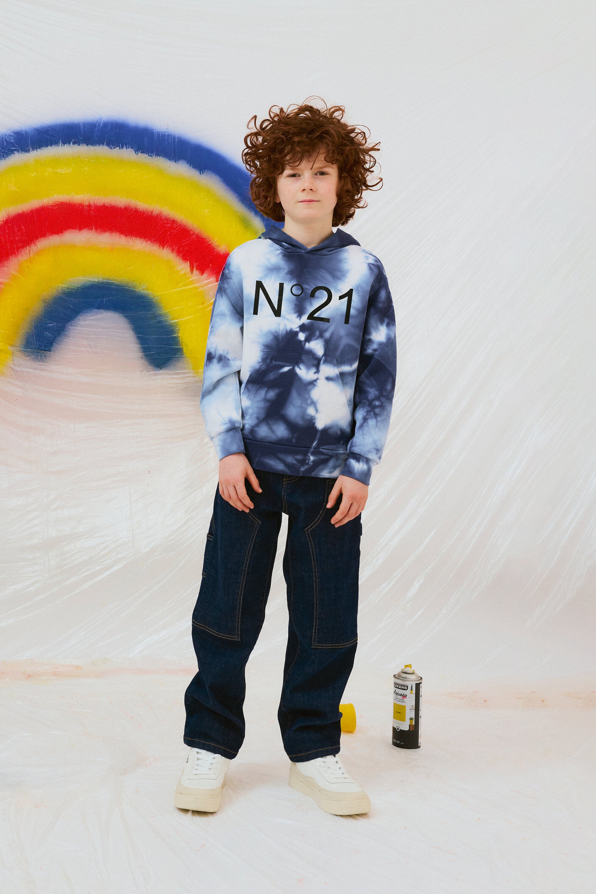 コットン・タイダイ・フーデッド・スウェットシャツ