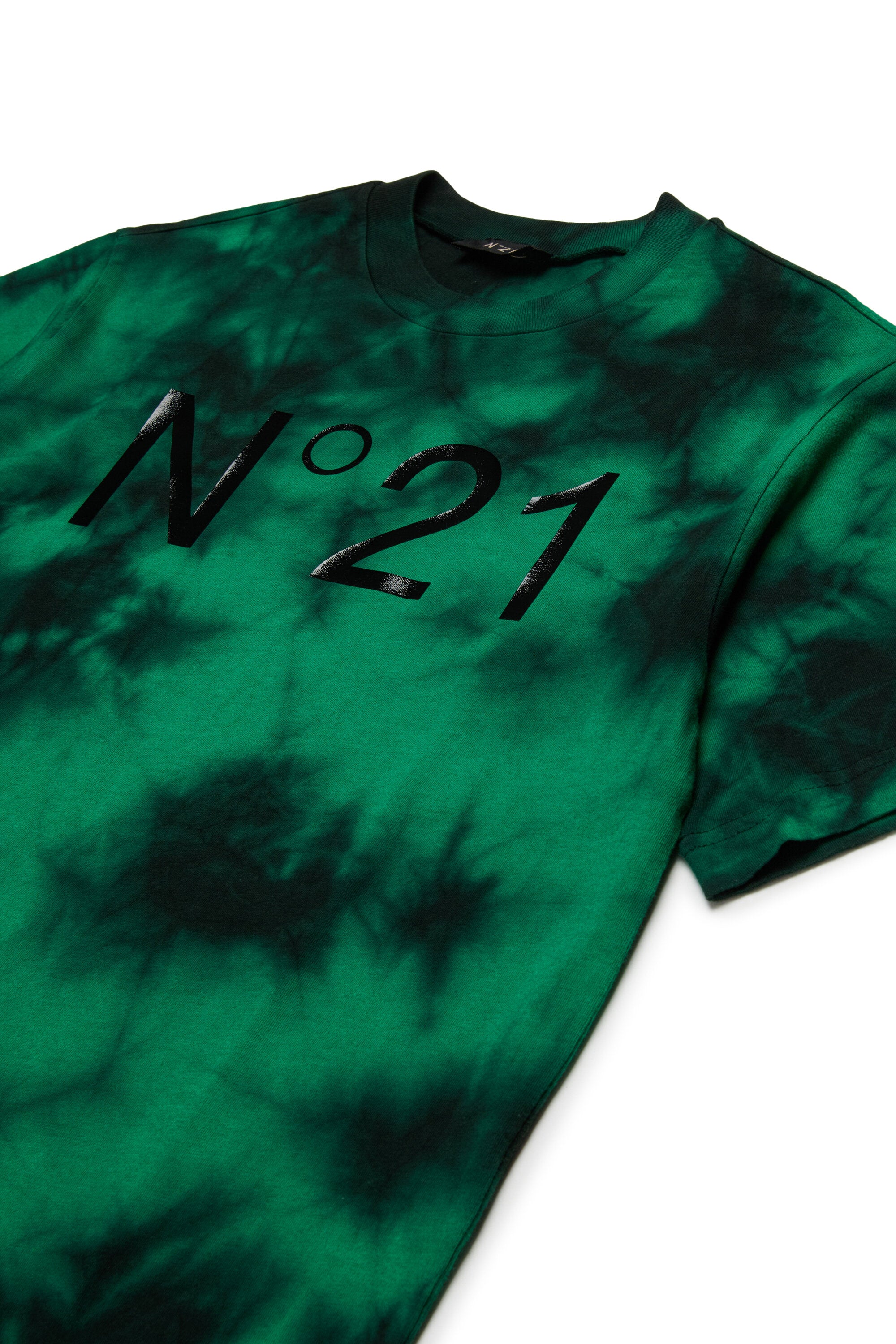 Tie-dye jersey T-shirt with logo