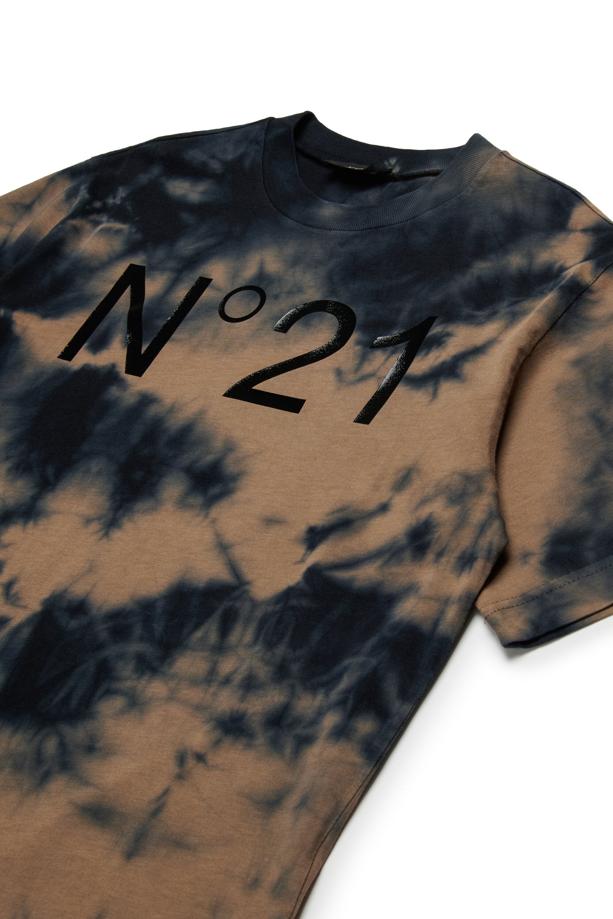 Tie-dye jersey T-shirt with logo
