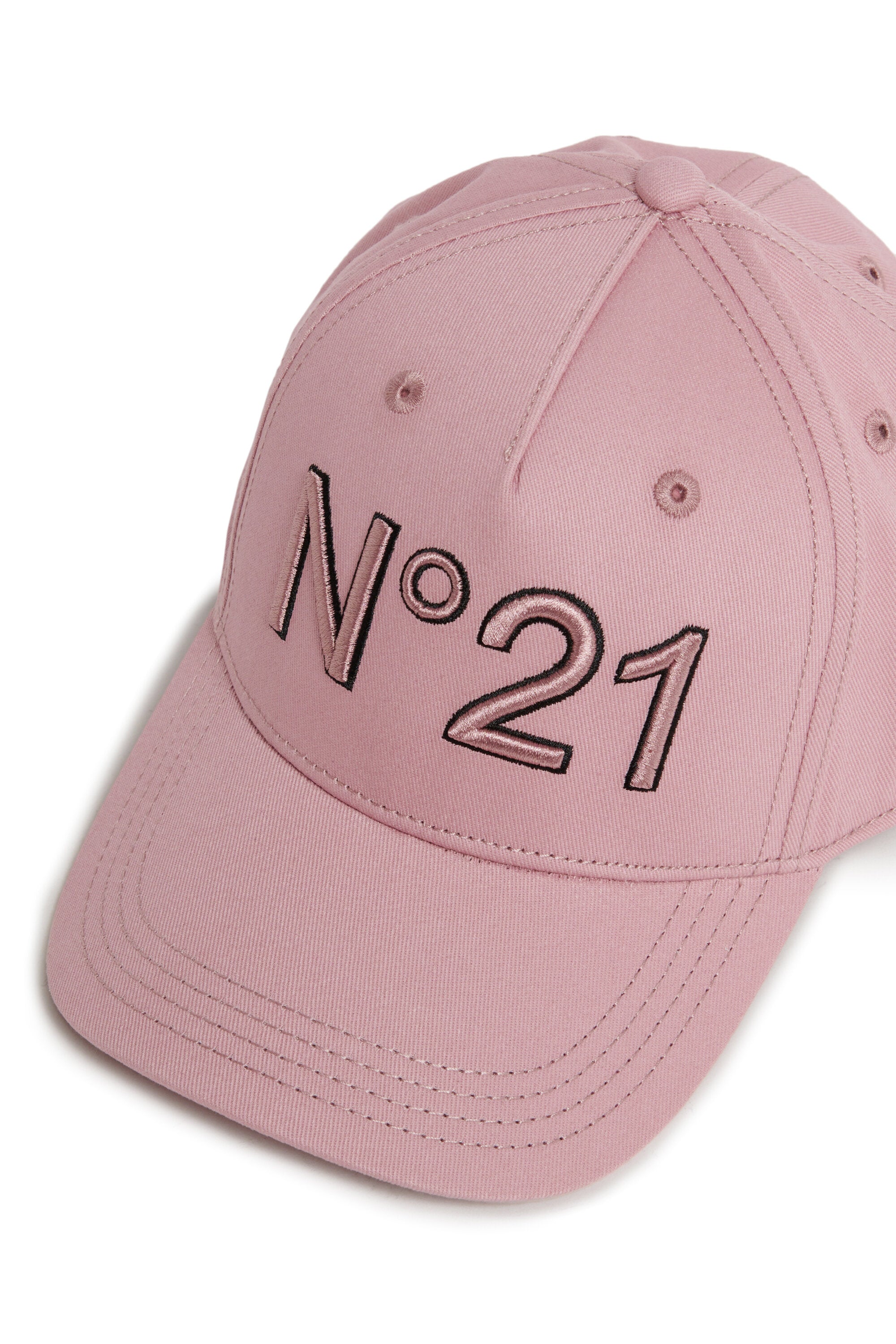 ブランドロゴ入りギャバジン製ベースボールキャップ