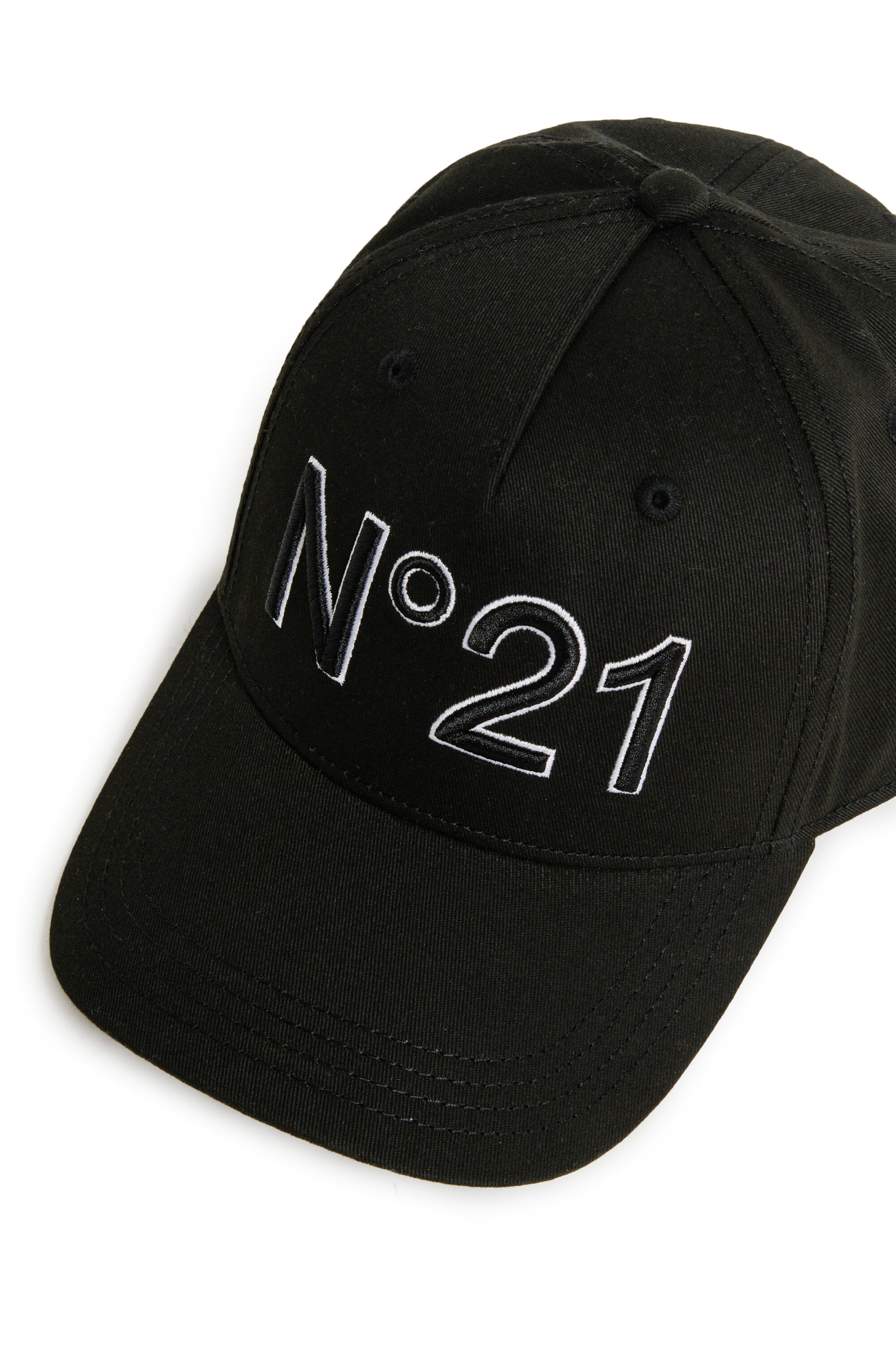 Branded gabardine baseball cap