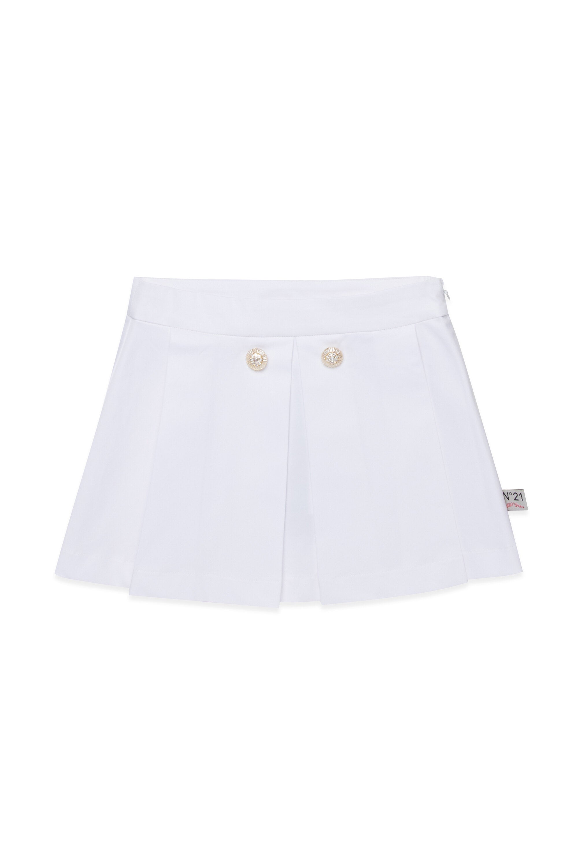Mini skirt with decorative buttons