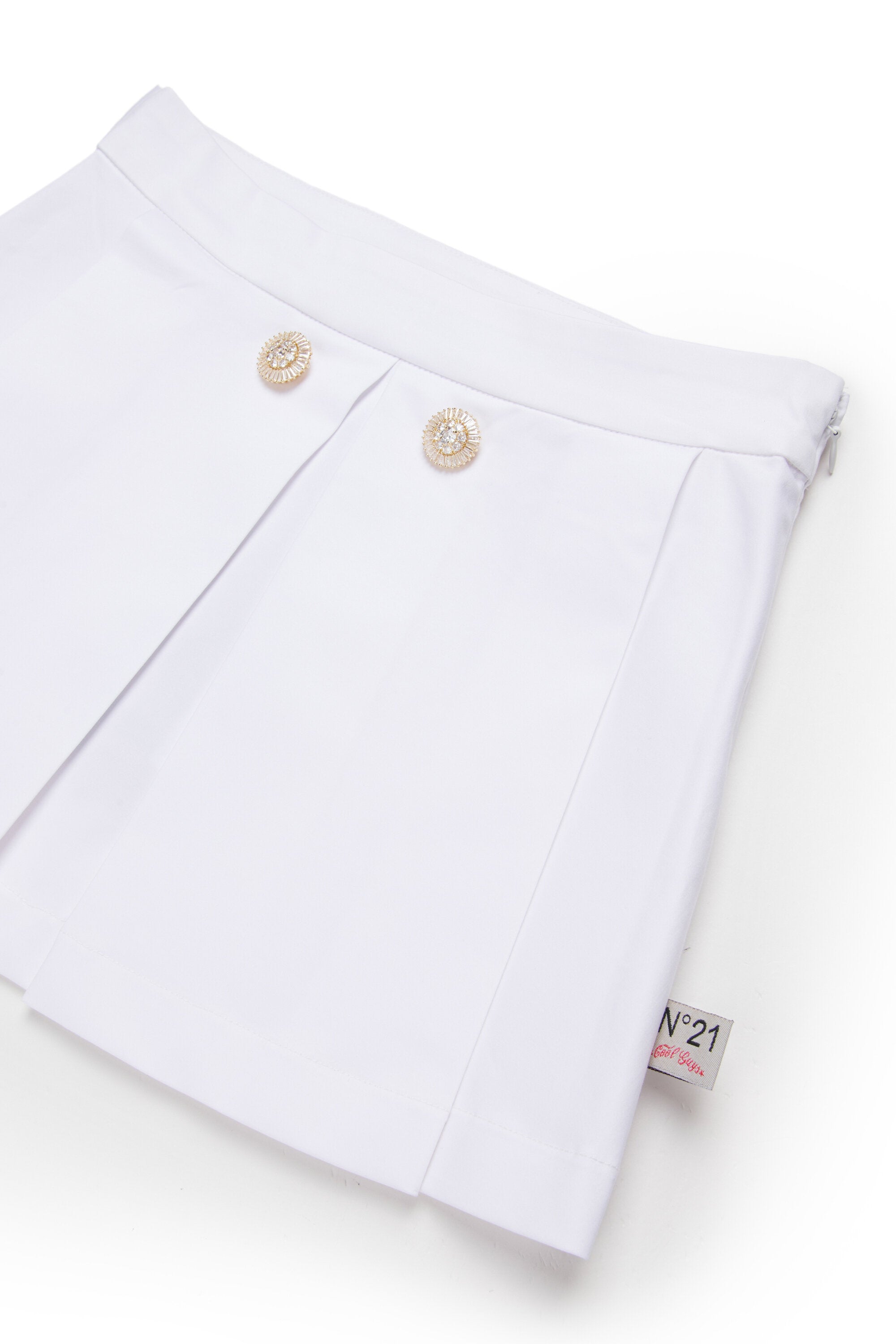 Mini skirt with decorative buttons