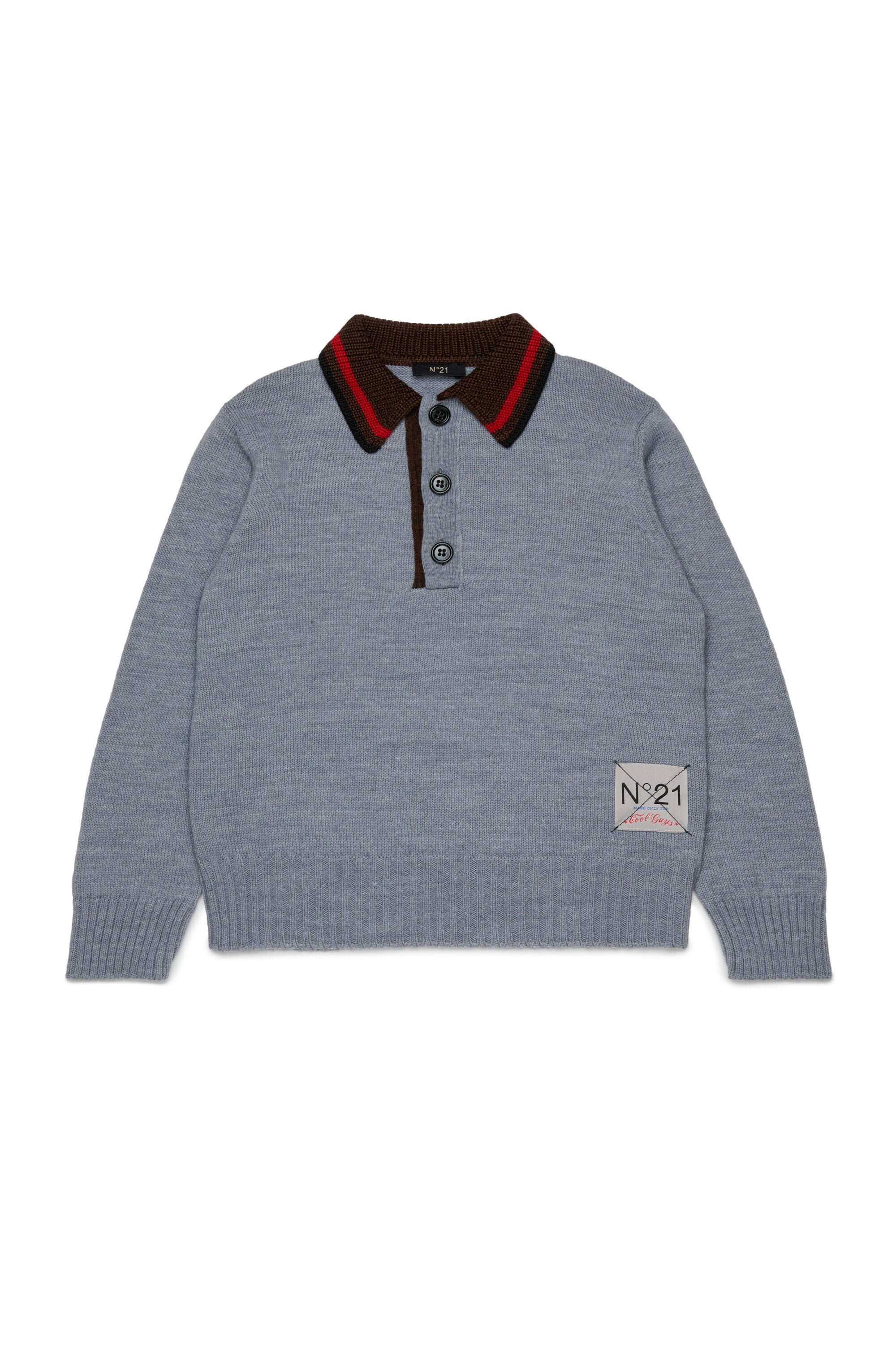 ロゴ入りニットプルオーバー