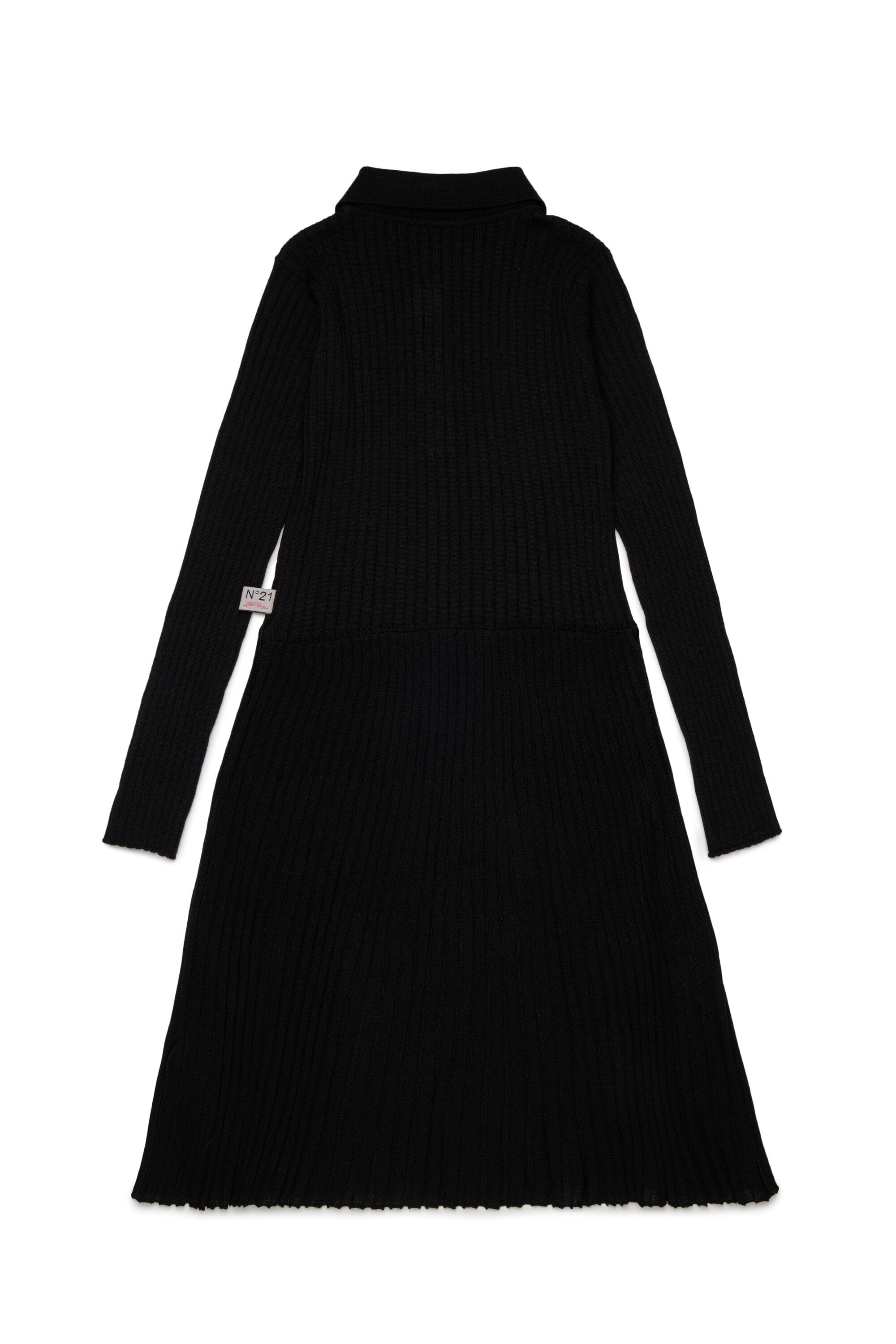 Ribbed knit polo dress