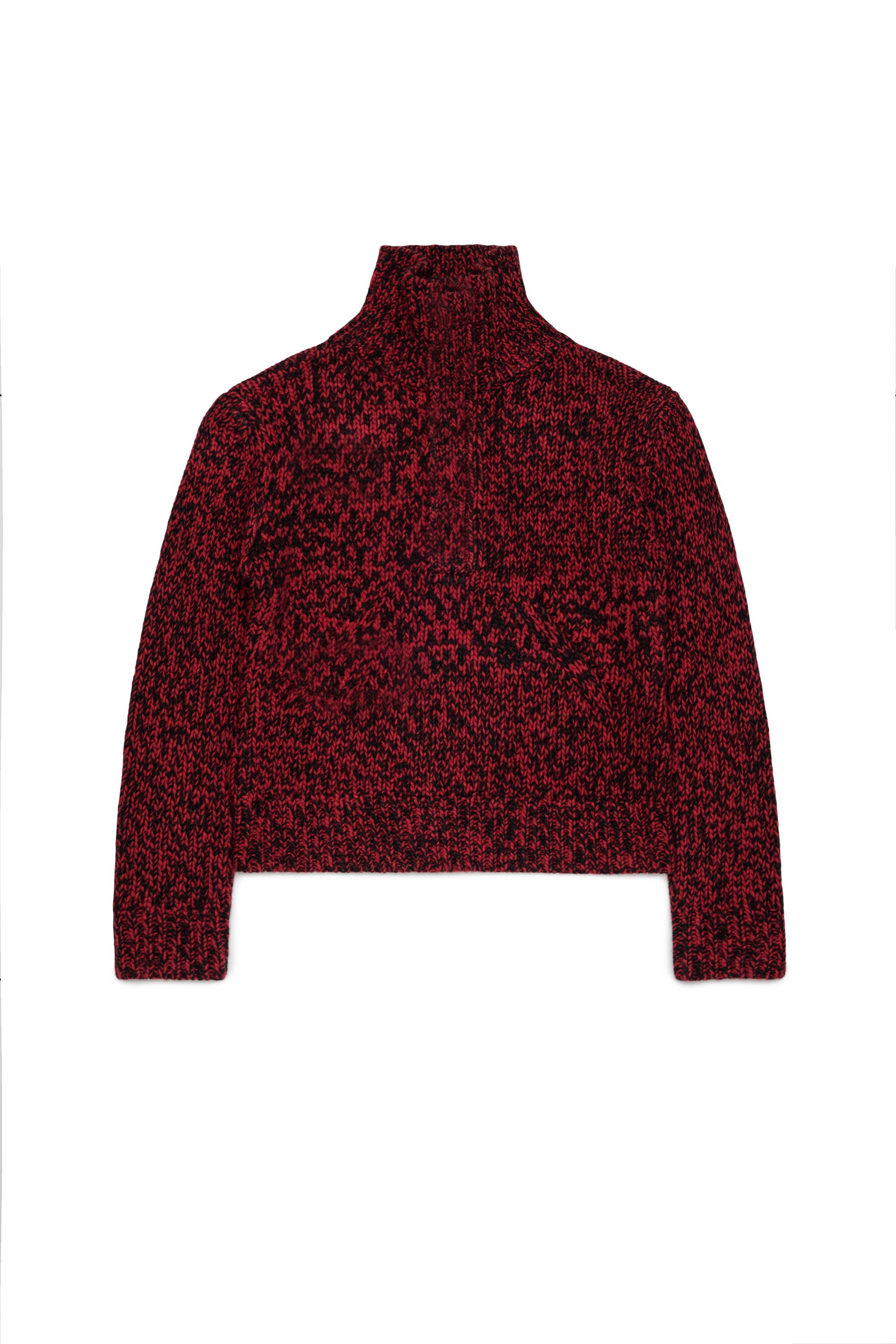 Wool blend pullover with logo