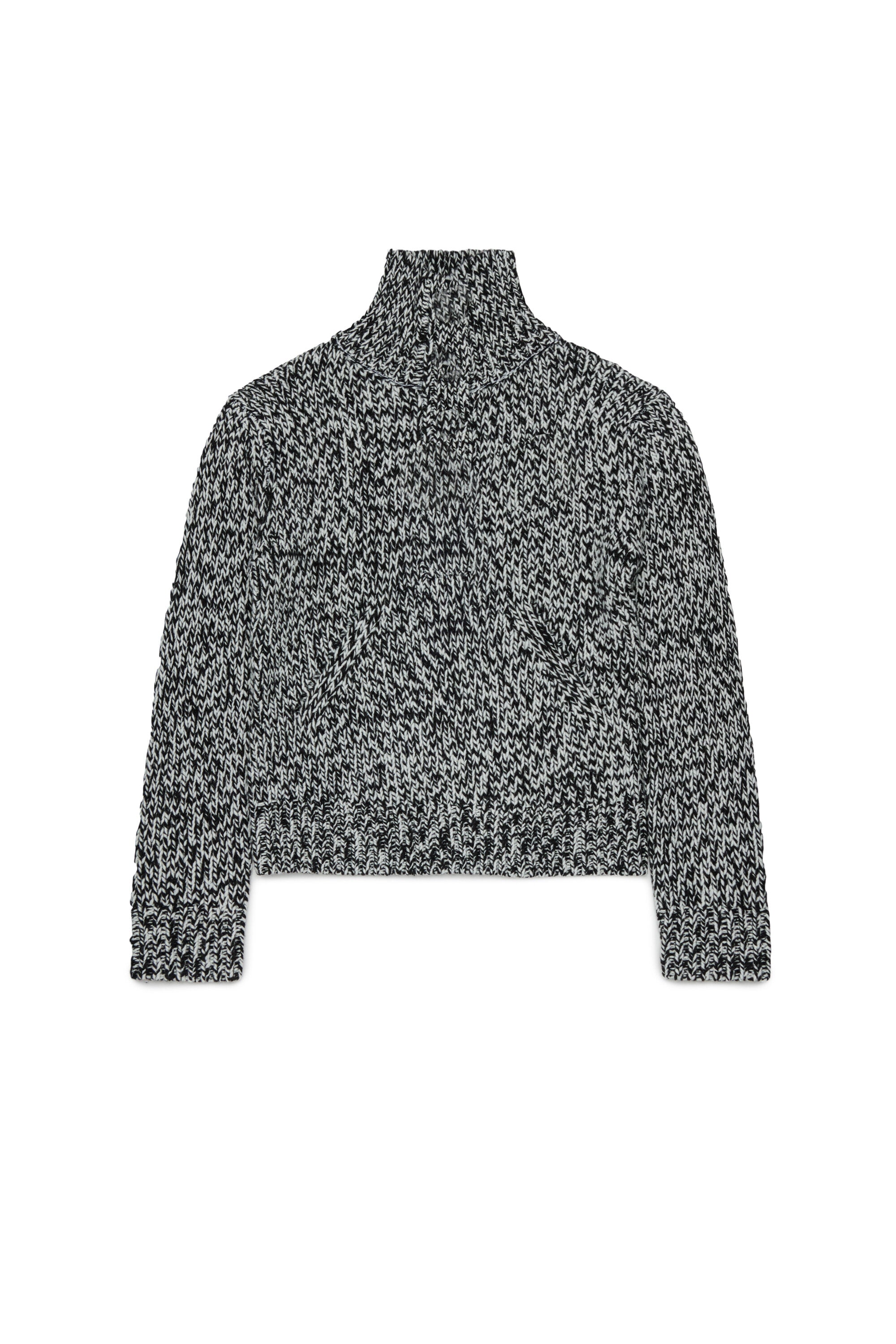 Wool blend pullover with logo