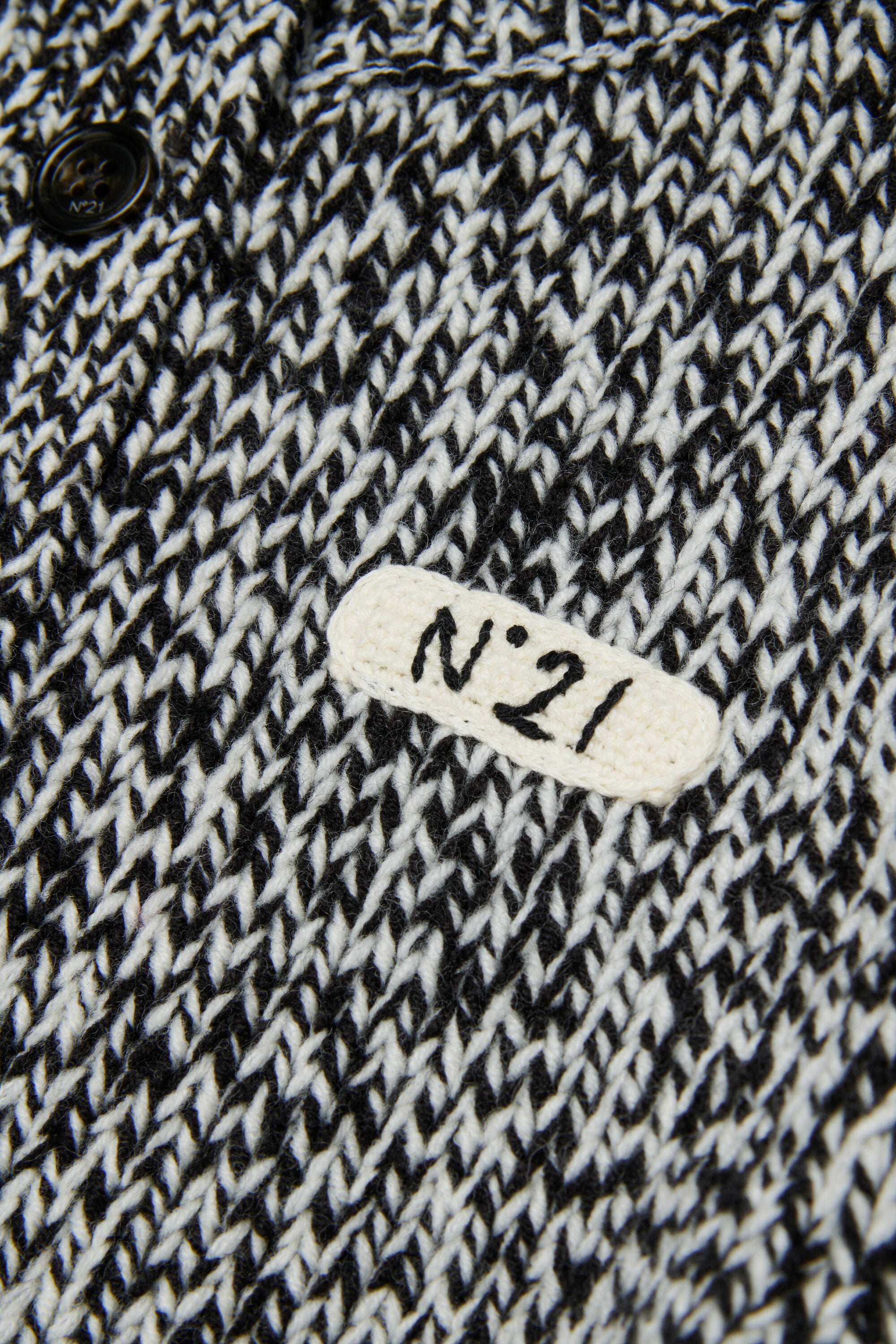 Wool blend pullover with logo