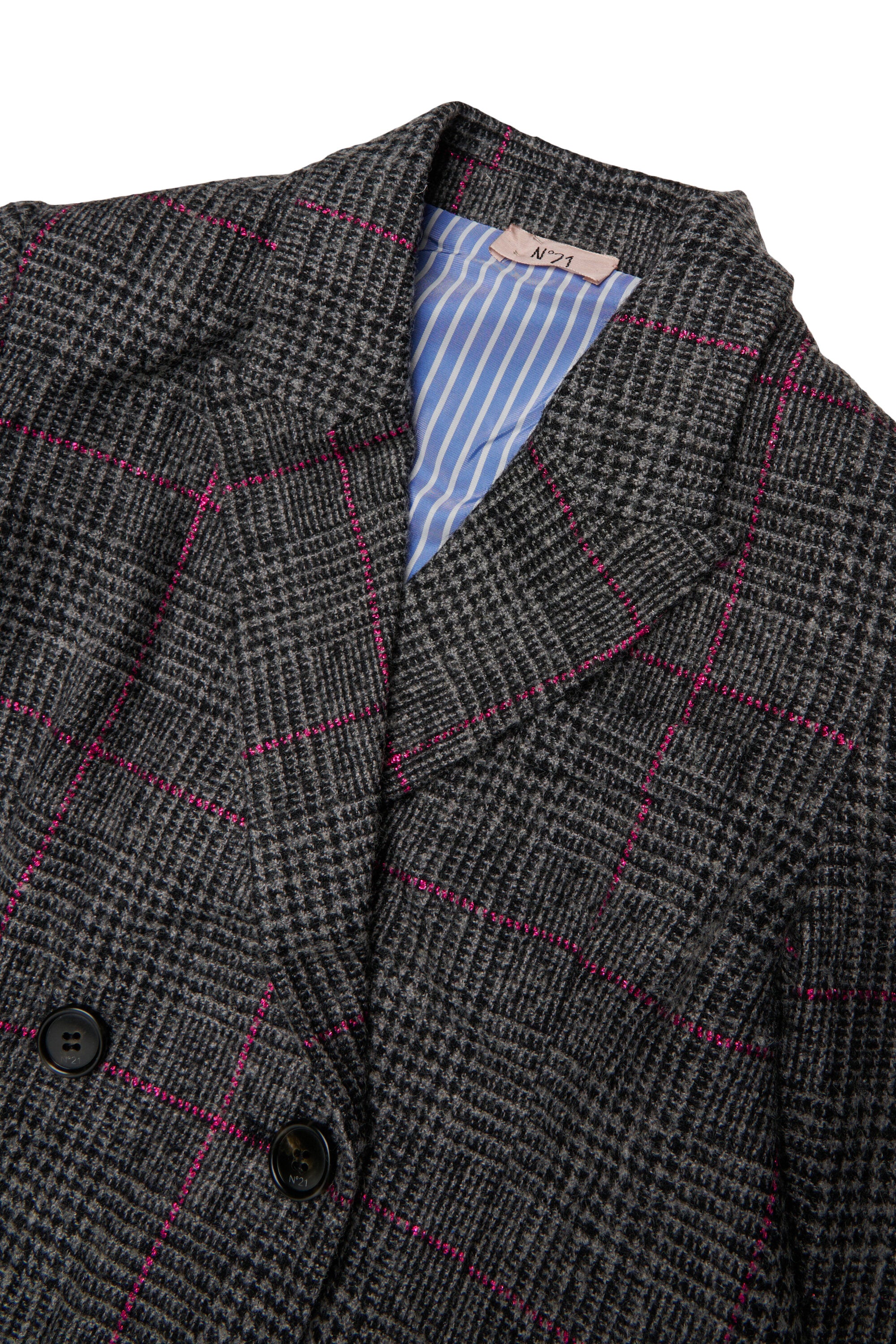 Double-breasted blazer with logo
