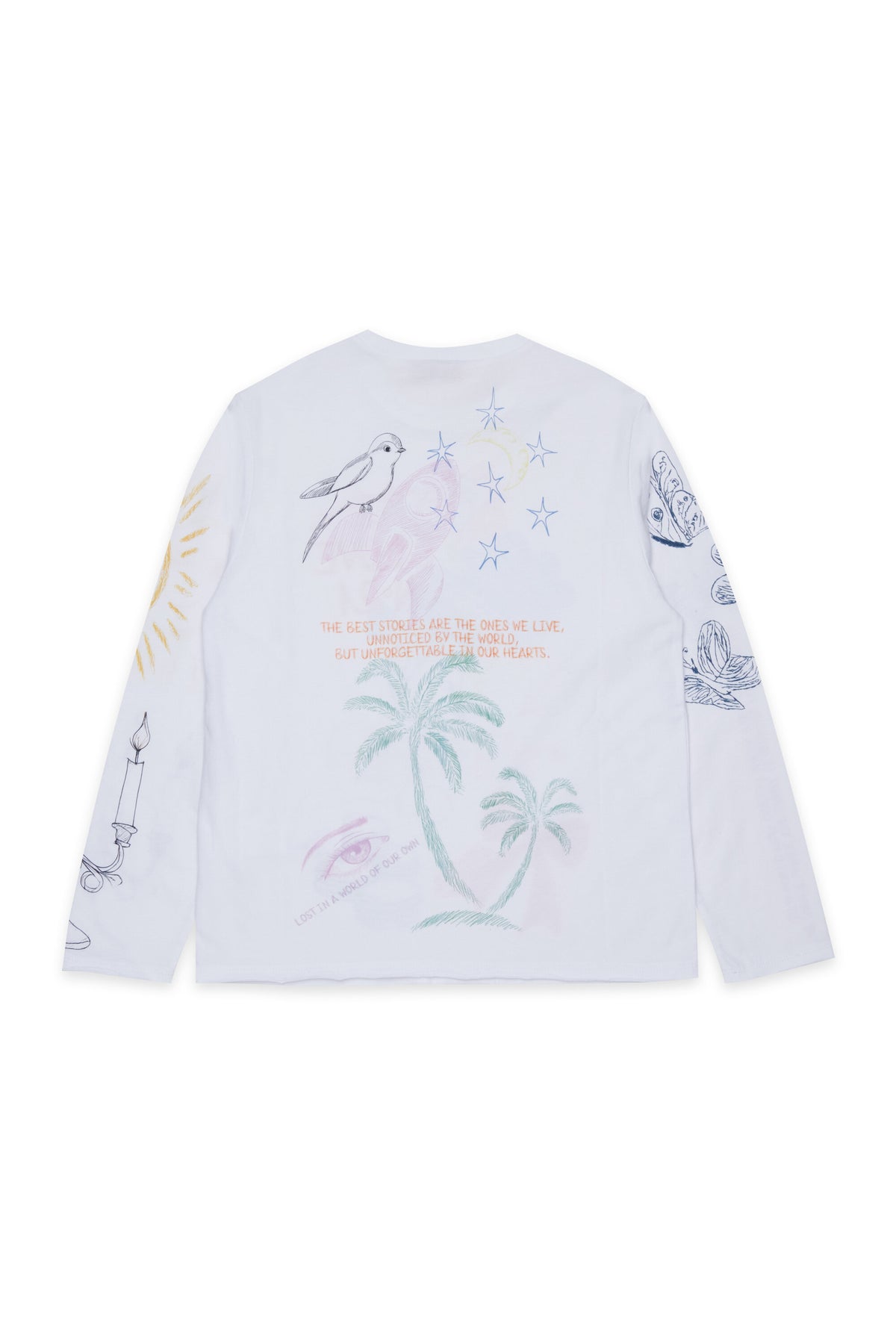 長袖Tシャツ、プリント入り