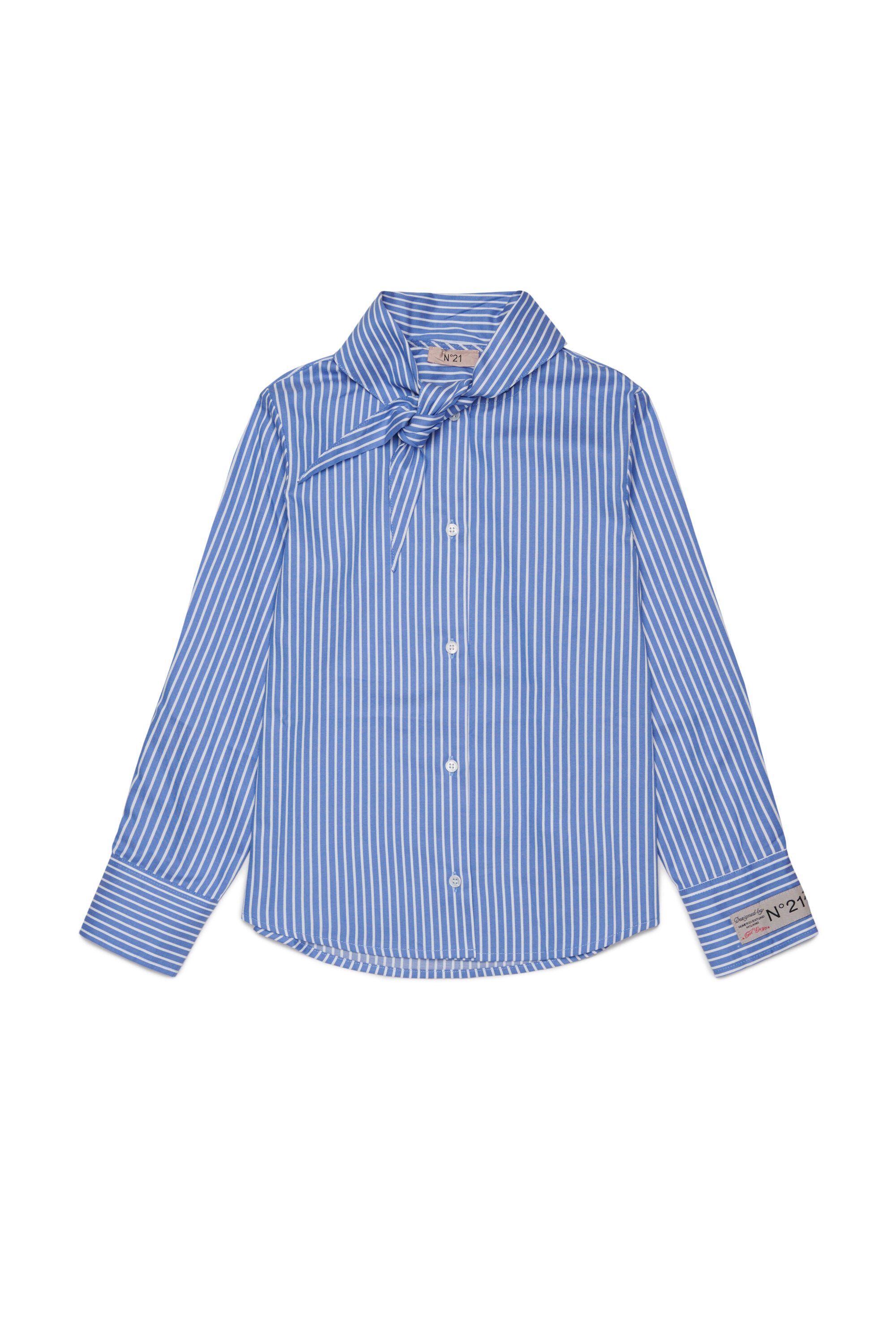 Striped shirt with bow