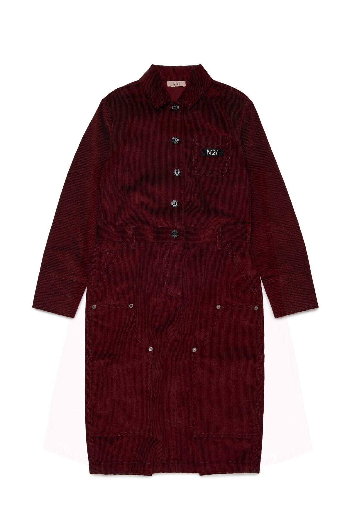 Velvet dress with logo