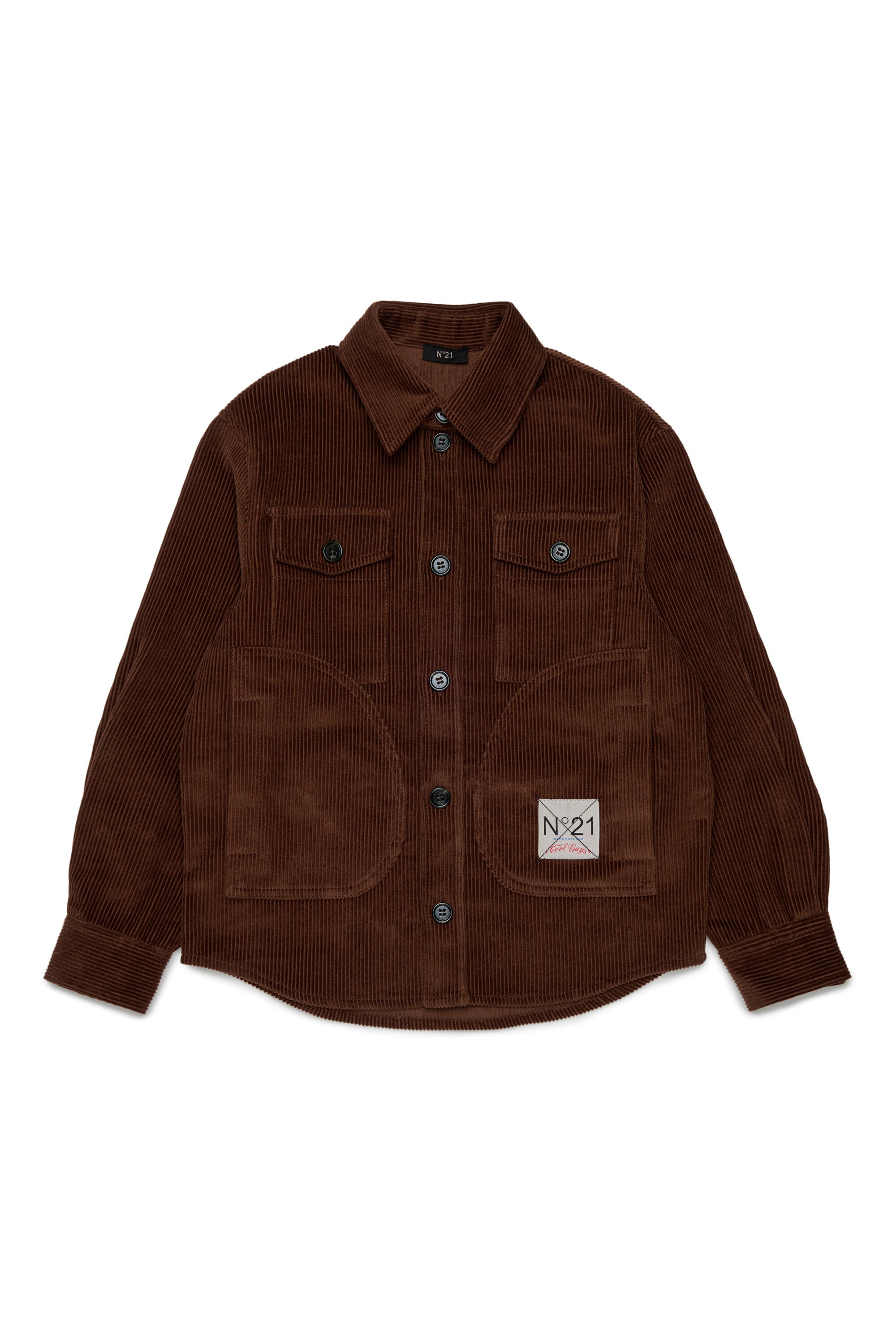 Corduroy shirt with logo