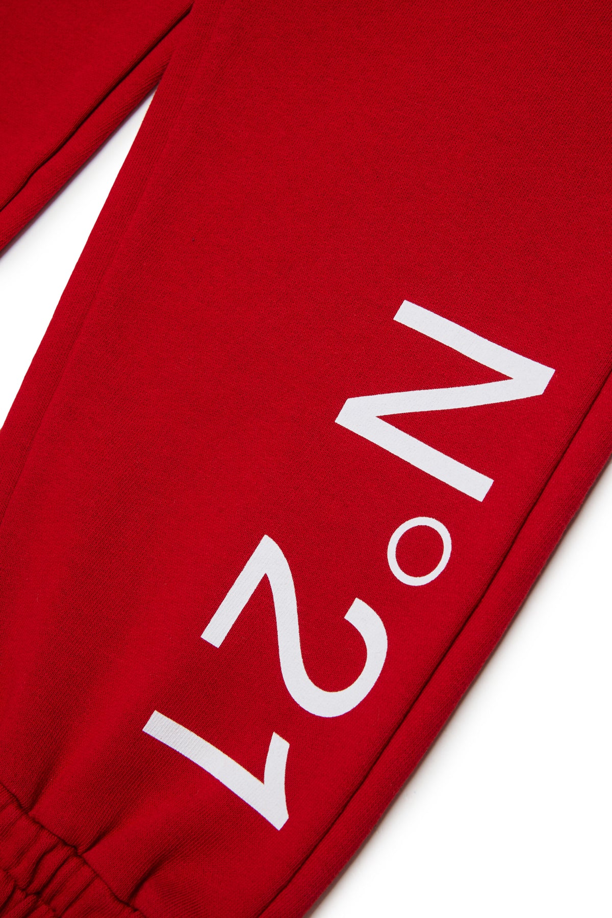 Pink fleece trousers with logo