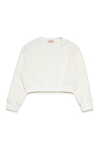 Allover logo crew-neck terry sweatshirt