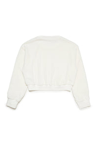 Allover logo crew-neck terry sweatshirt