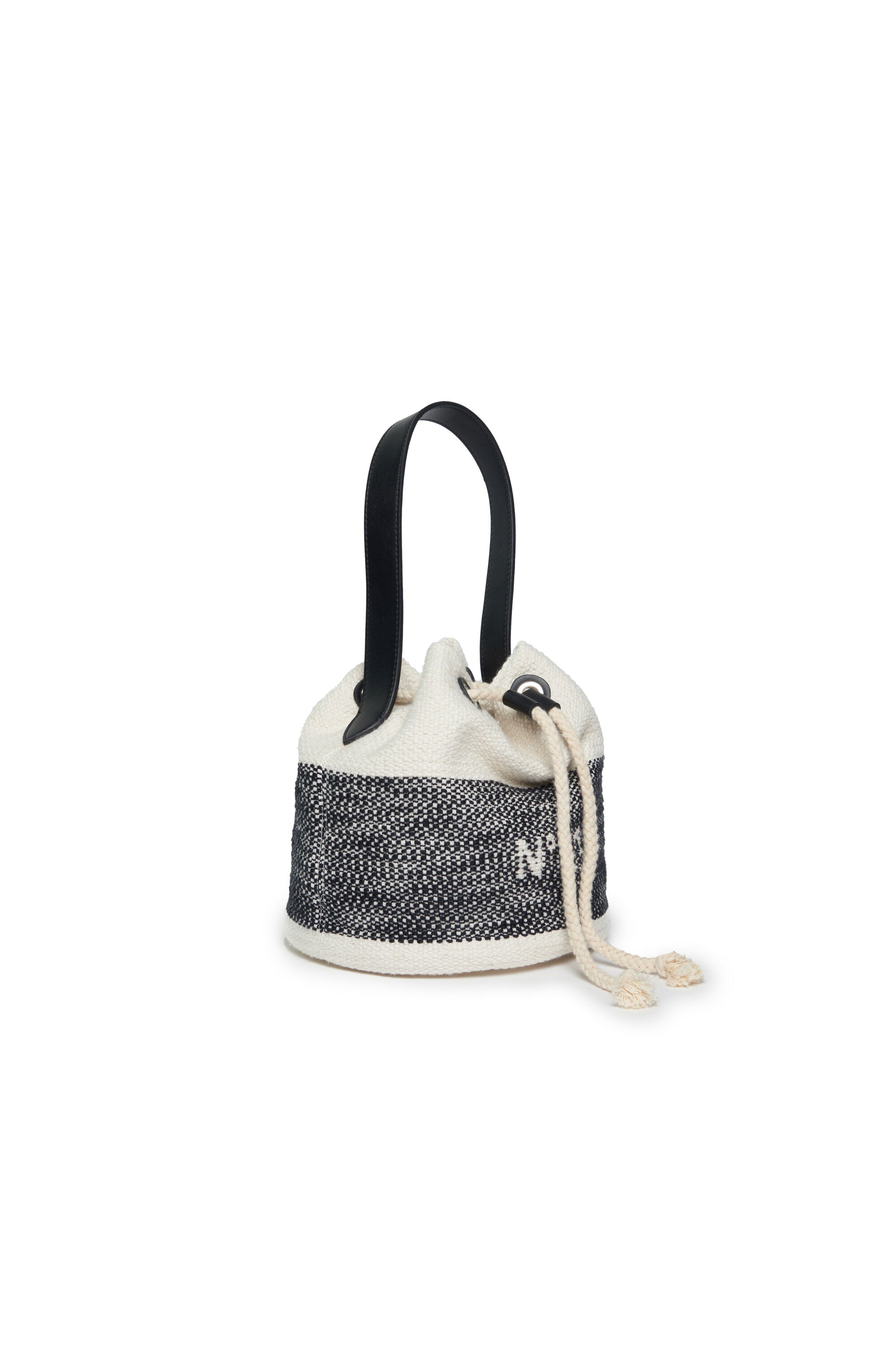 Branded canvas bucket bag