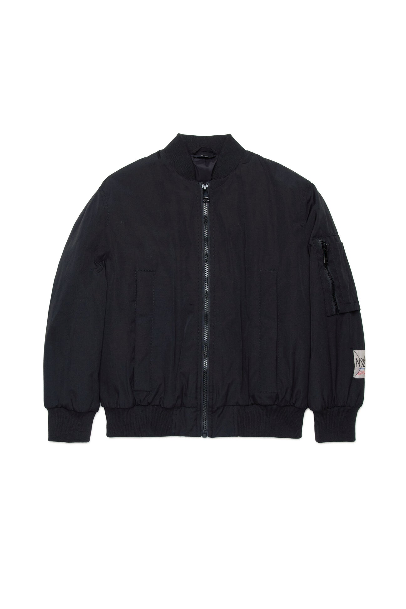 Bomber jacket with logo patch 