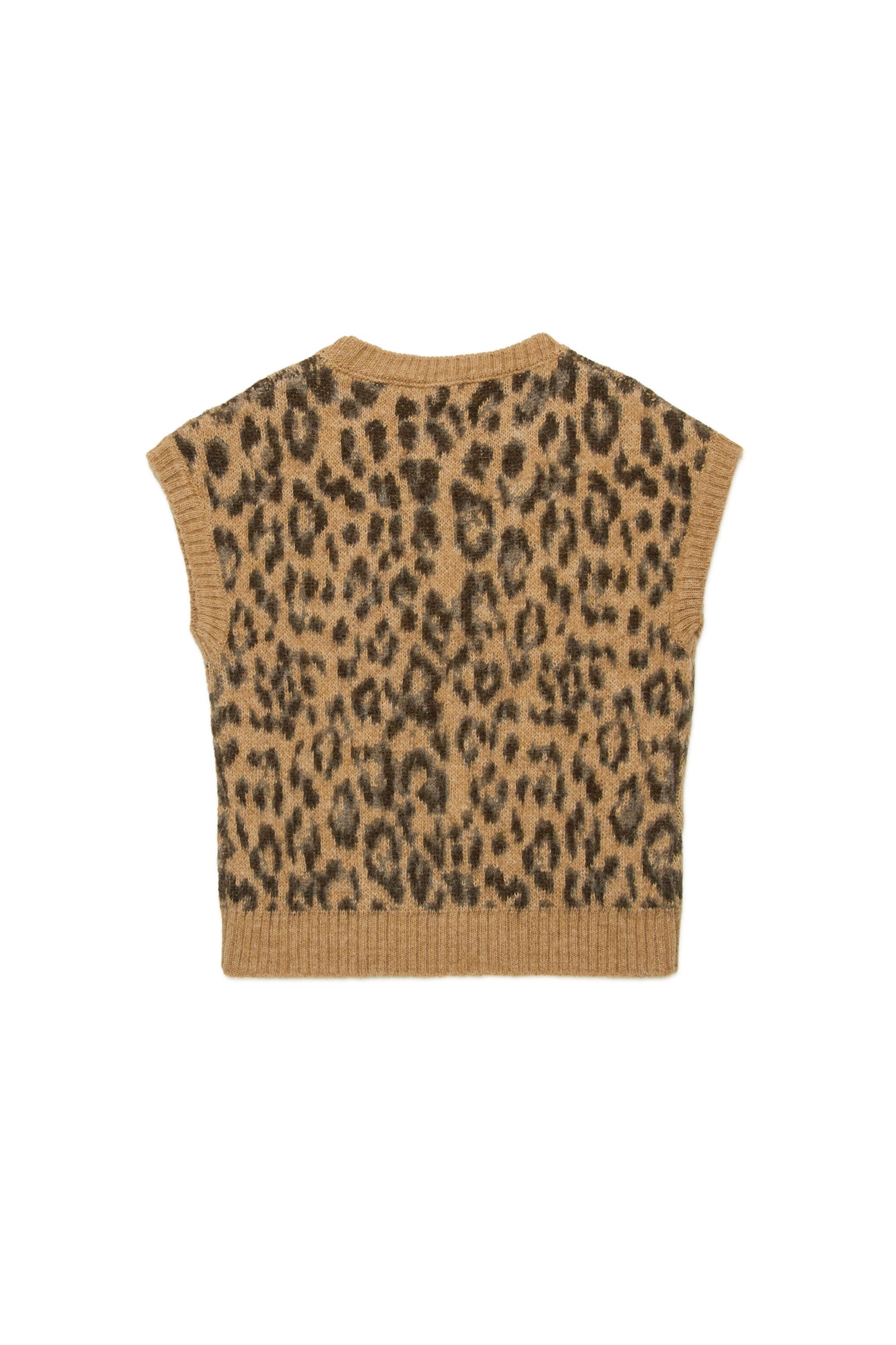 Leopard print wool-blend waistcoat Leopard print wool-blend waistcoat