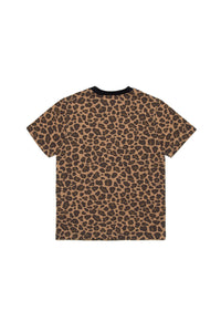 Branded leopard print T-shirt