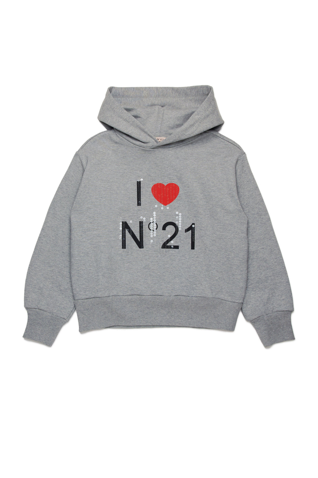 Mélange sweatshirt with I love N°21 logo