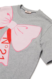 T-shirt with cartoon-style bow