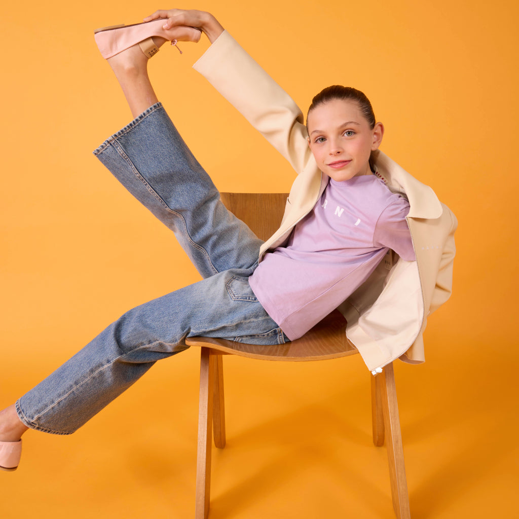 Marniロゴガールクロップドクルーネックスウェットシャツ | BRAVE KID