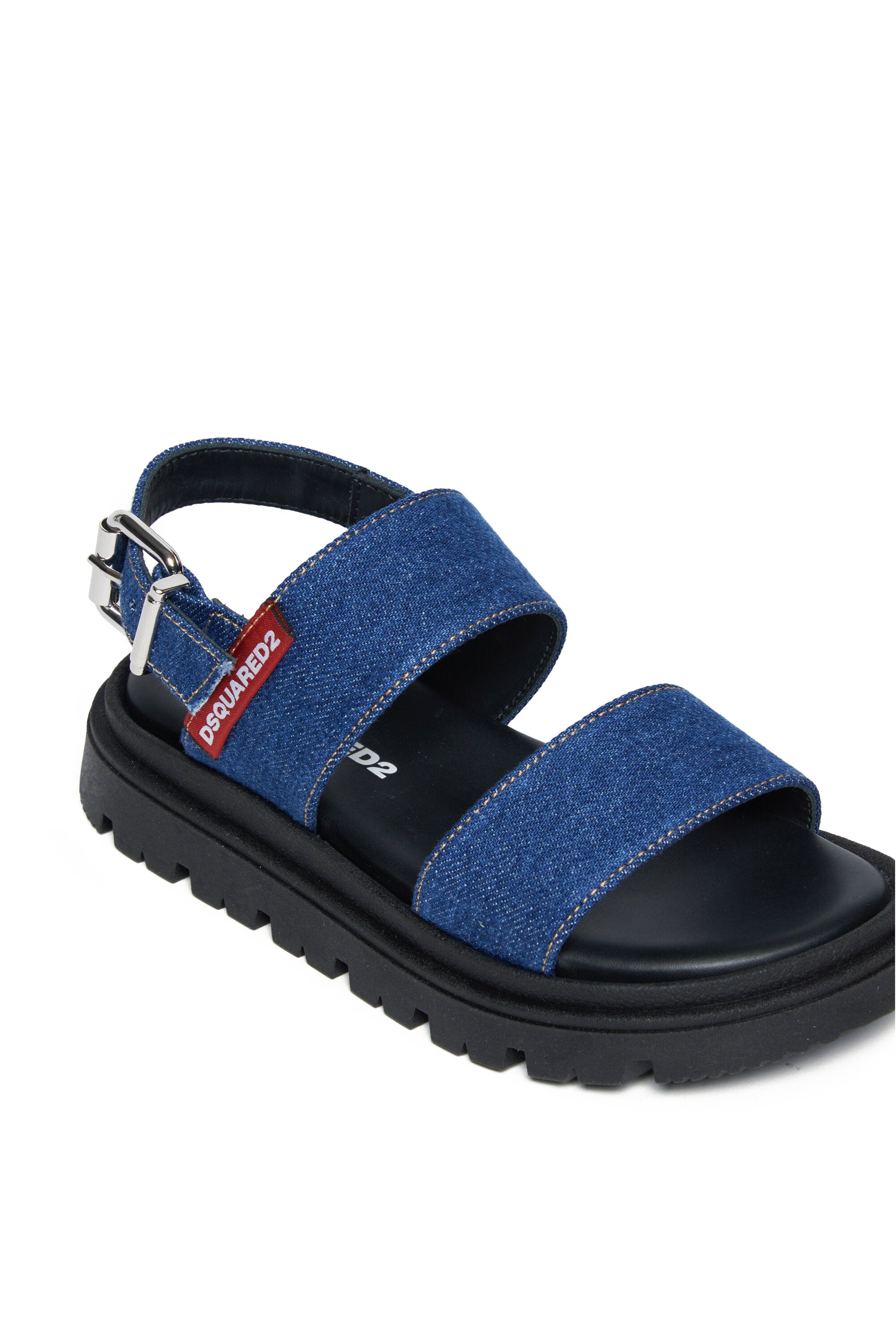 Denim slingback sandals