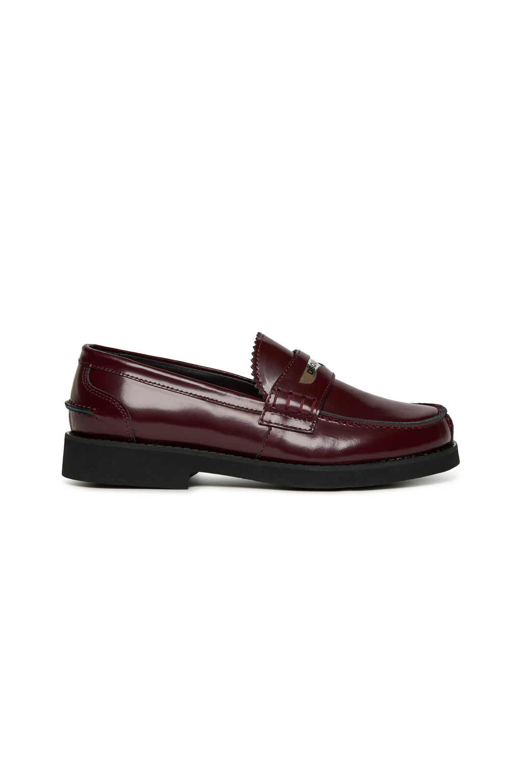Branded leather loafers