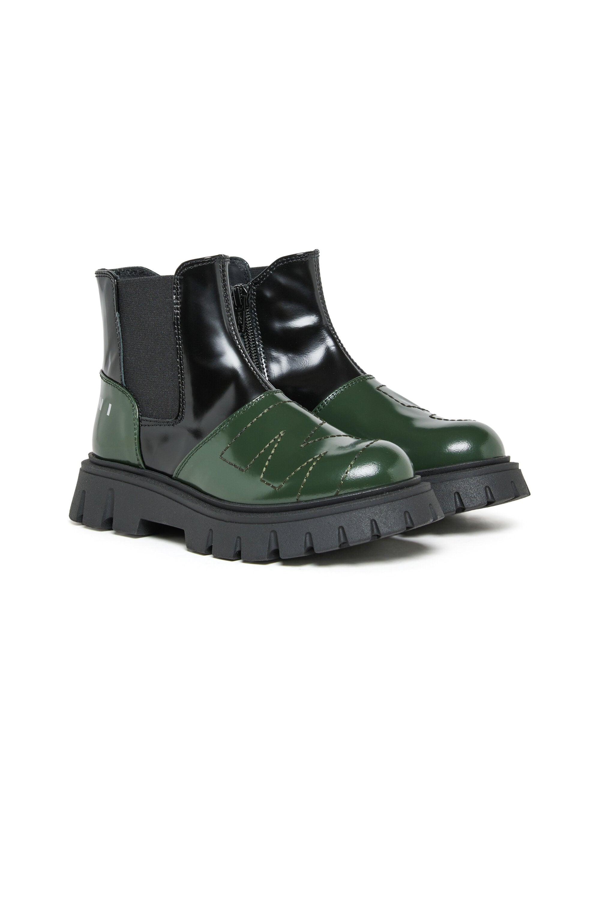 ツートーン・レザー・チェルシー・ブーツ