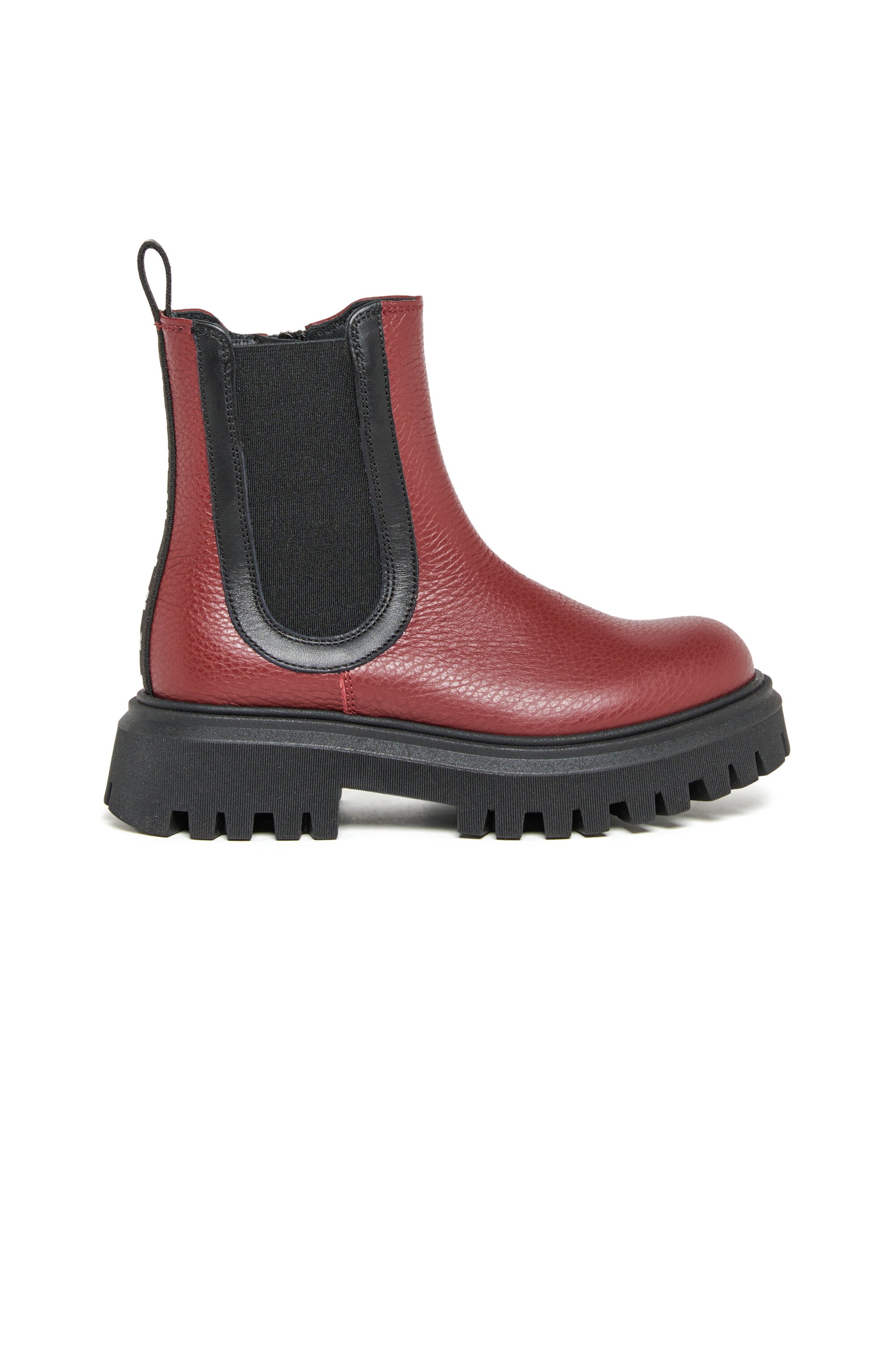 Chelsea boots with contrasting elastic bands
