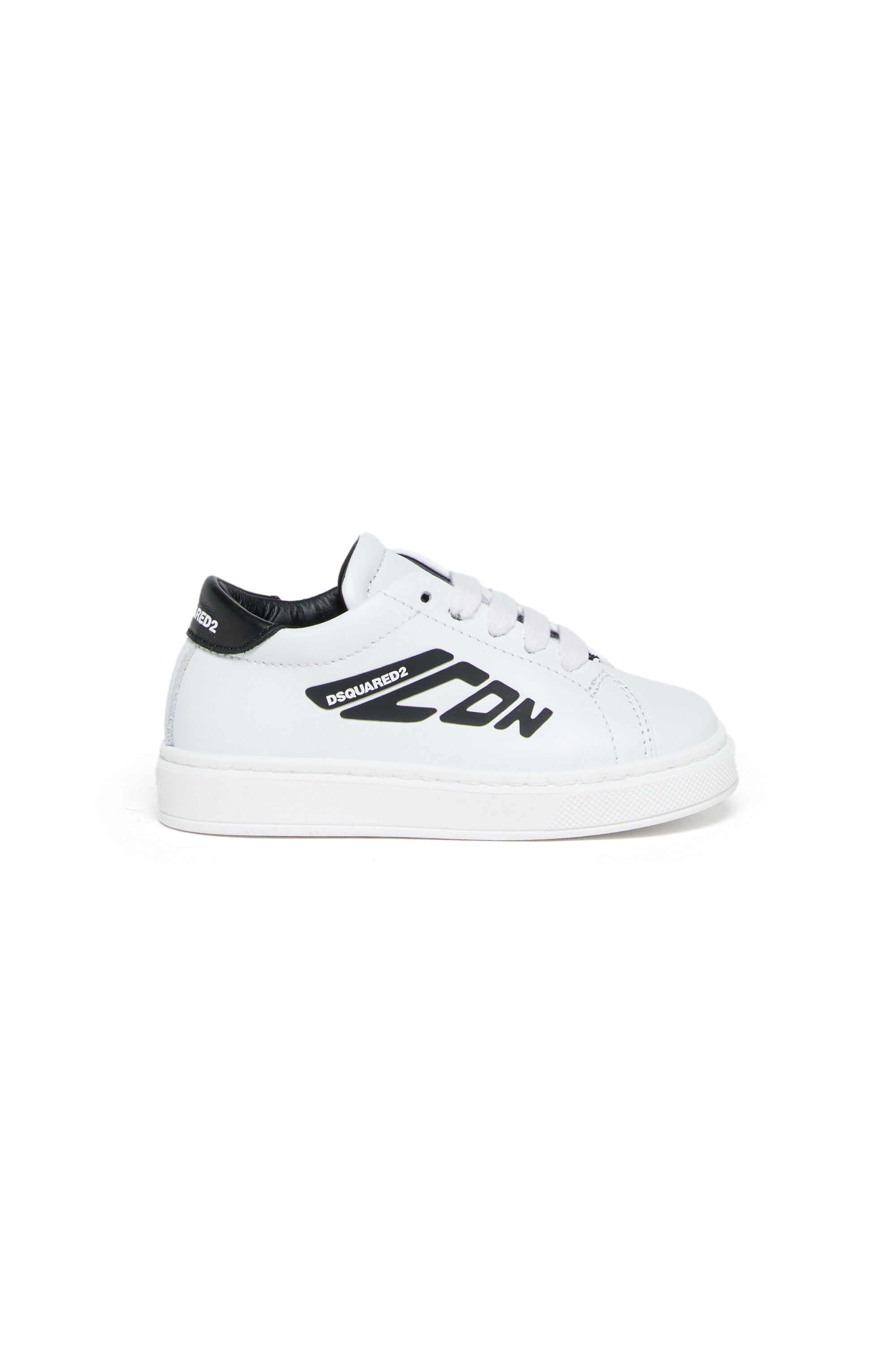 Icon logo leather low top sneakers