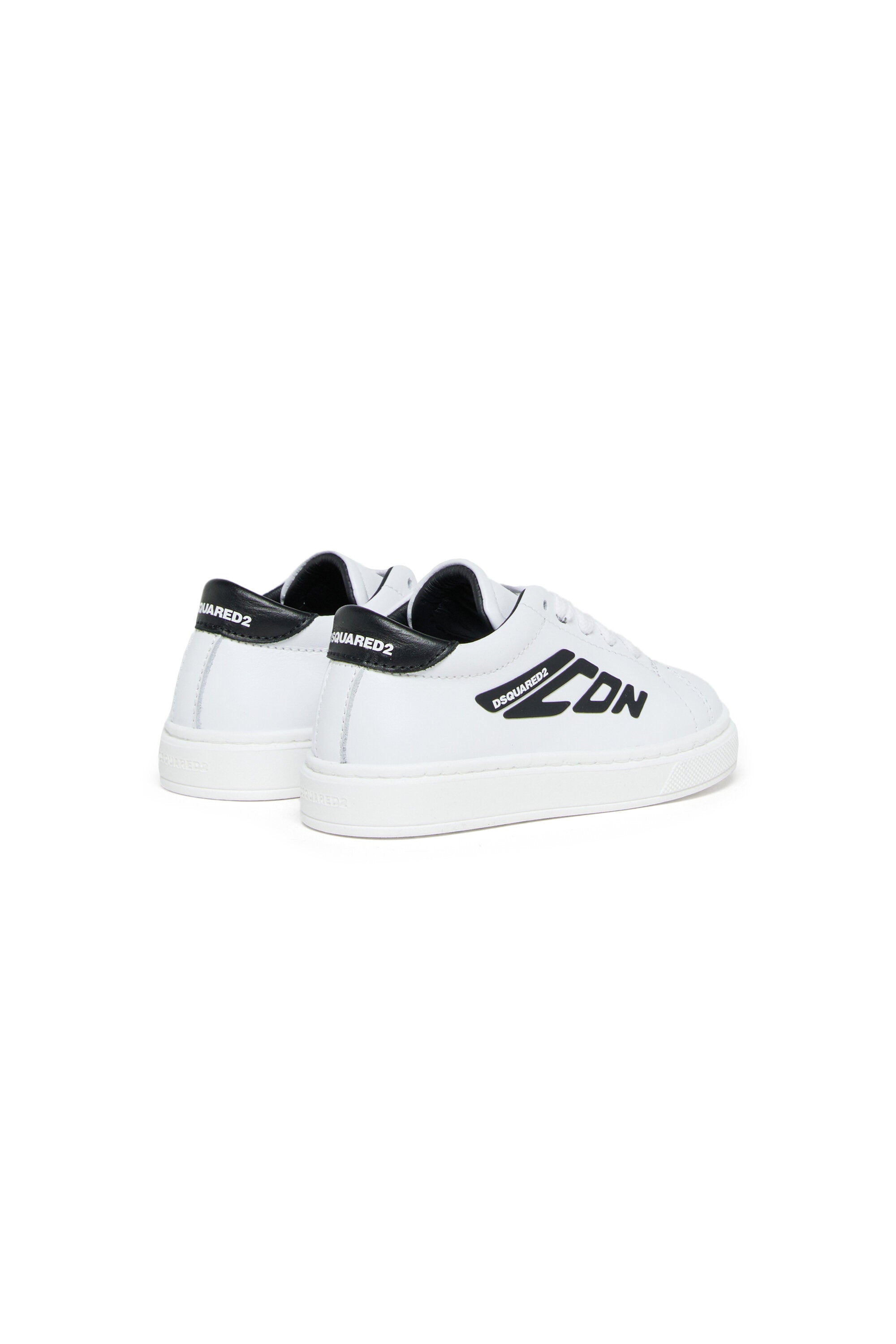 Icon logo leather low top sneakers