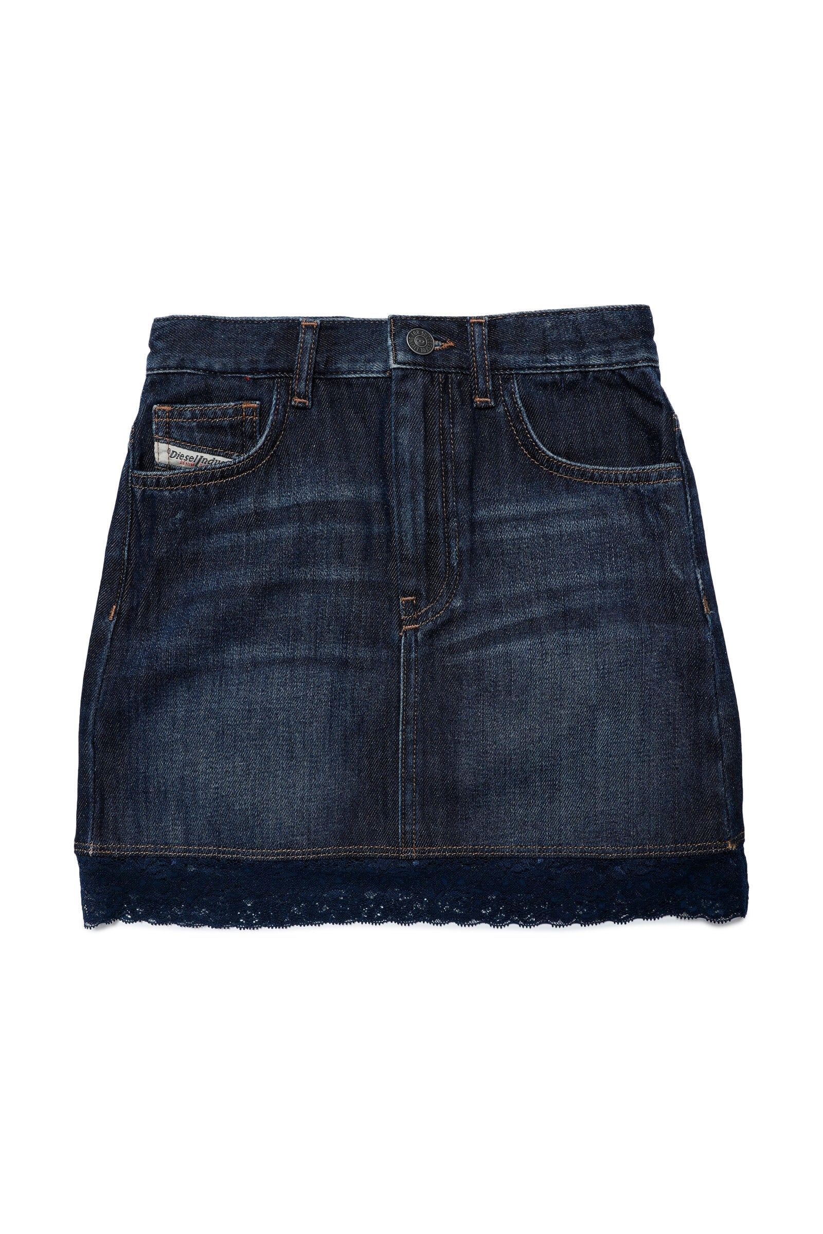 DIESEL girl blue denim skirt with lace | BRAVE KID