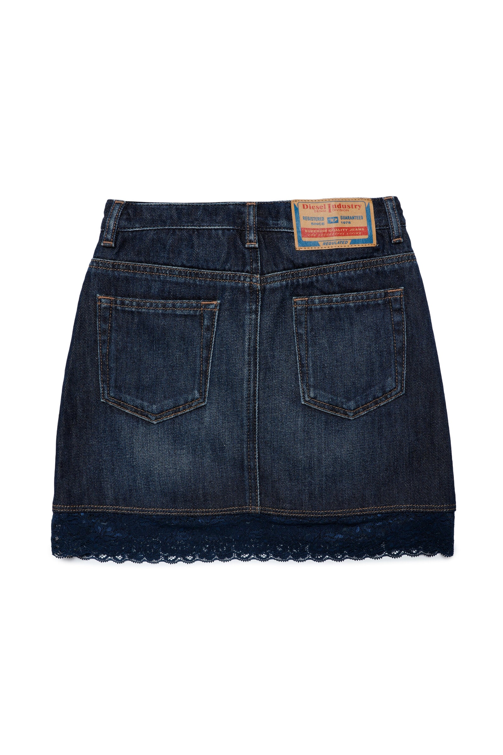 DIESEL girl blue denim skirt with lace | BRAVE KID