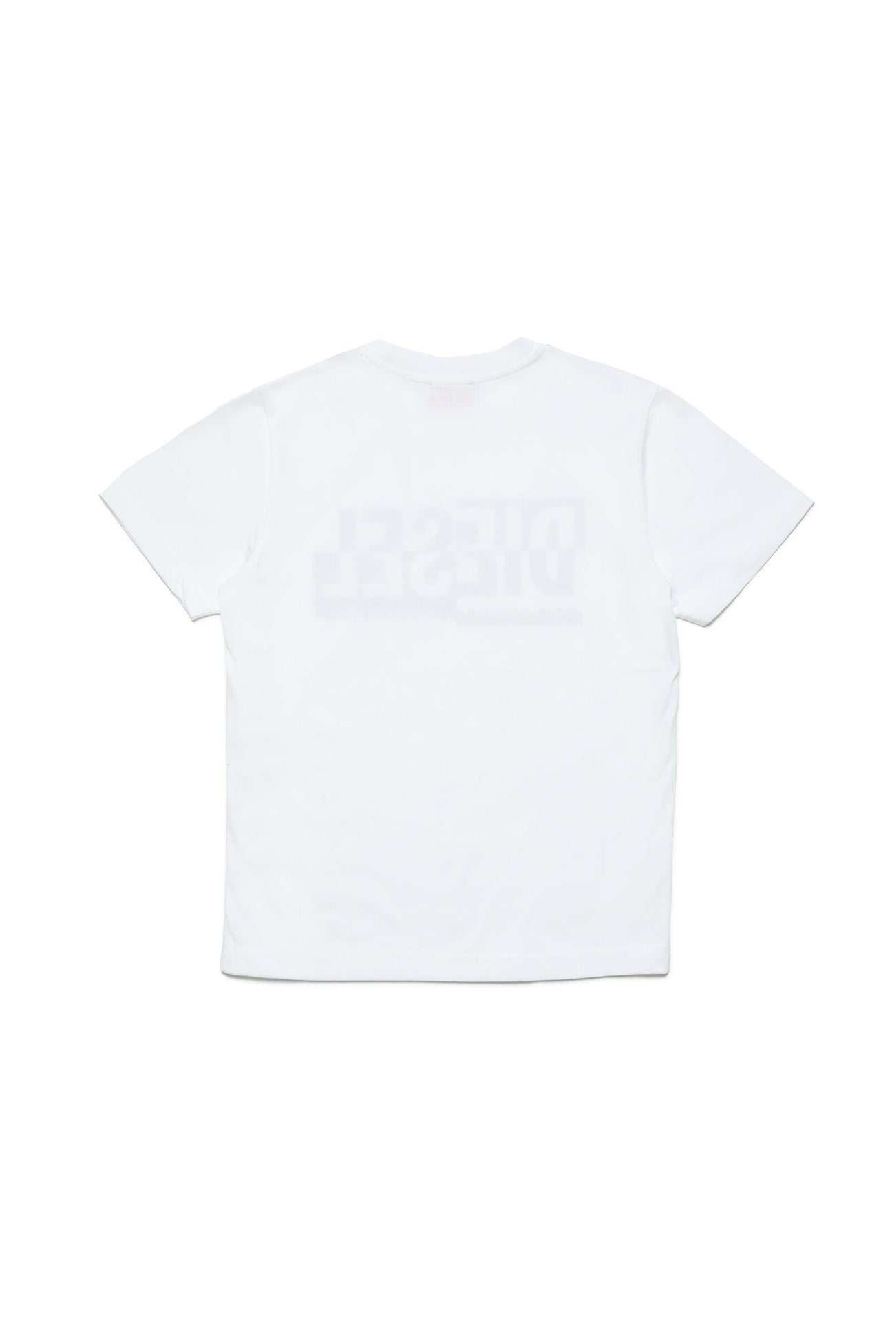 Crew-neck jersey T-shirt with sectioned logo Crew-neck jersey T-shirt with sectioned logo