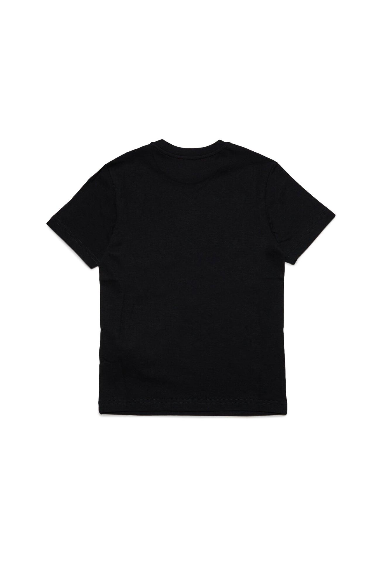 Crew-neck jersey T-shirt with sectioned logo Crew-neck jersey T-shirt with sectioned logo