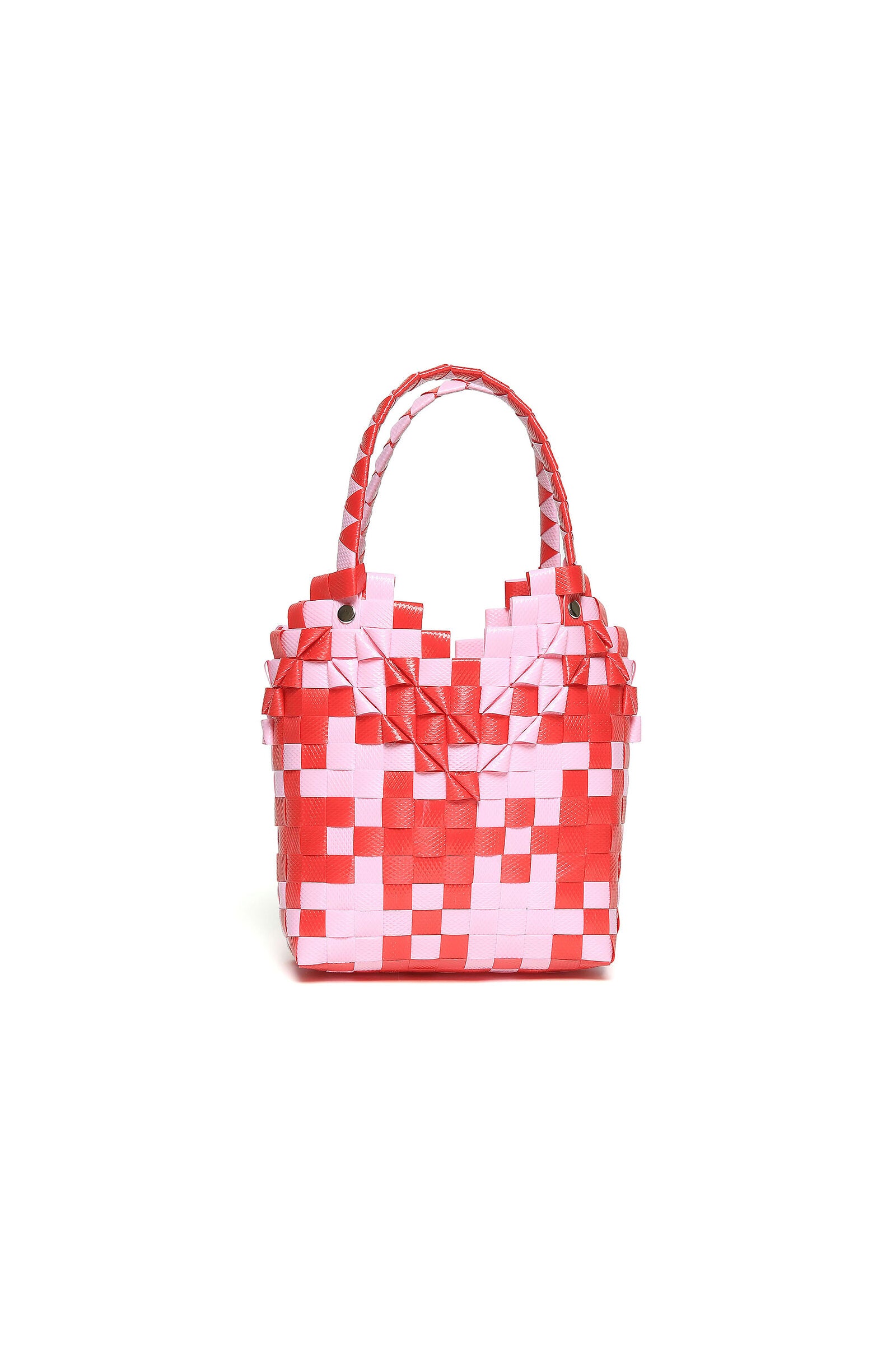 WOVEN MAXI BASKET BAG - Pink