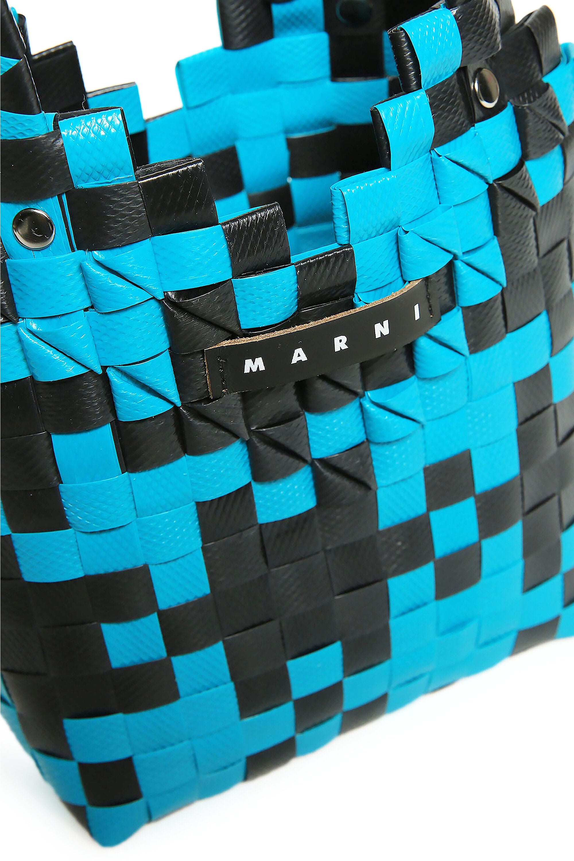 MARNI MARKET JERSEY bag in pink and blue cotton