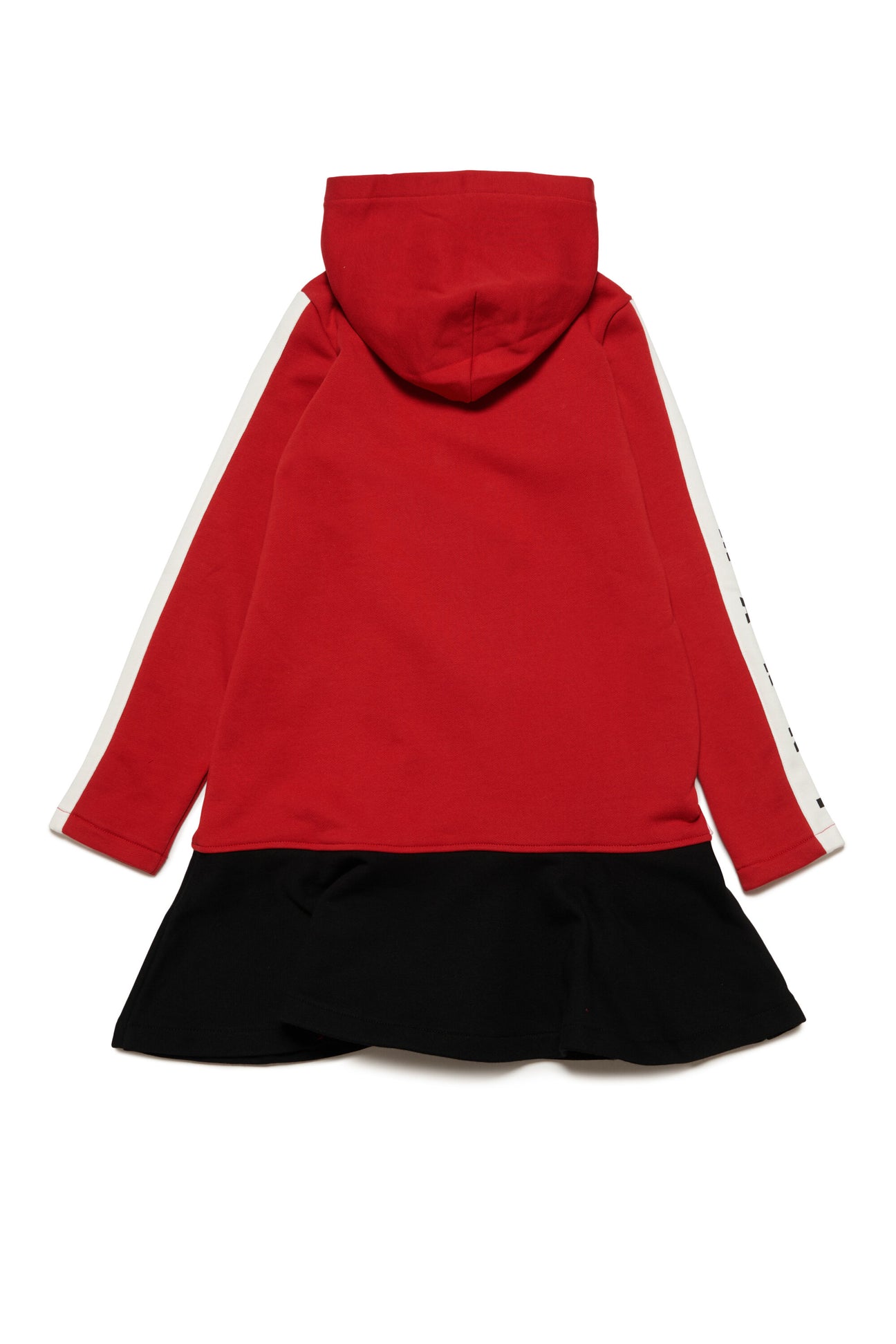 カラーブロックコットンフード付きマキシセータードレス カラーブロックコットンフード付きマキシセータードレス