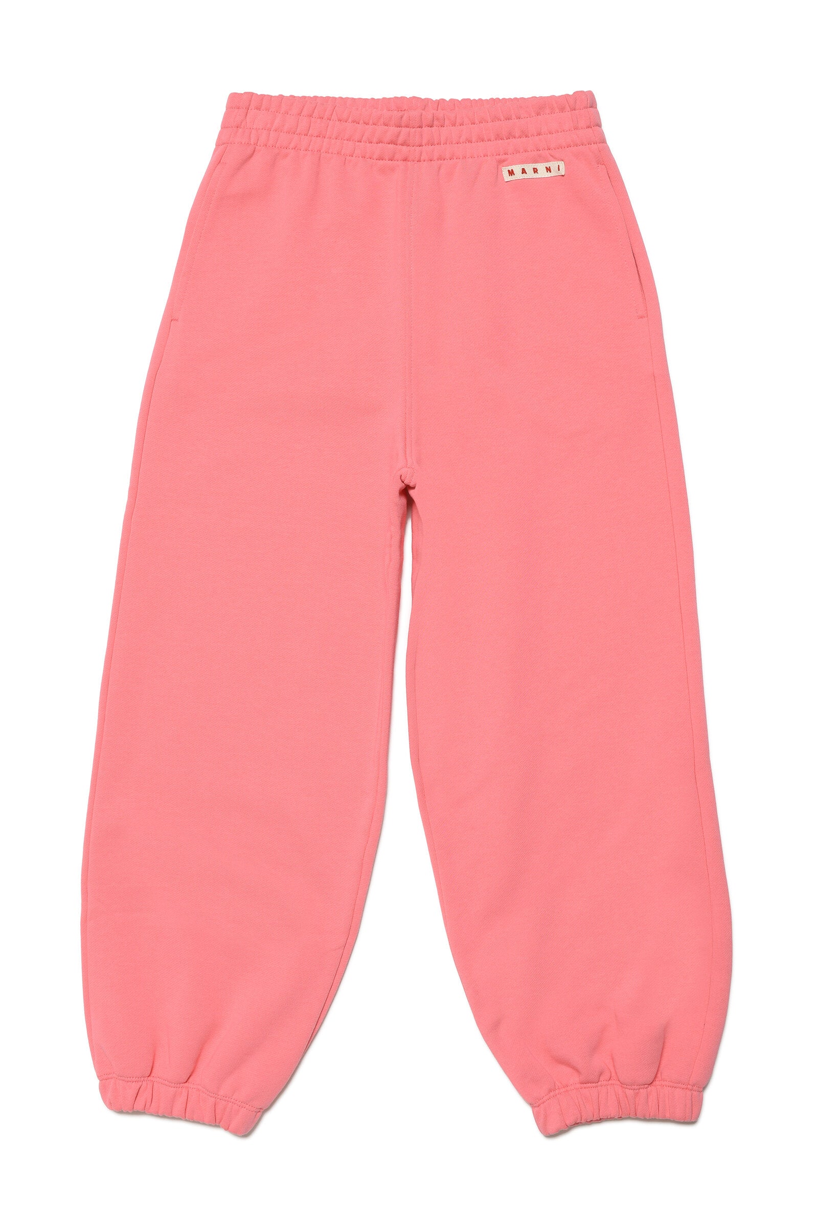 Marni kid jogger pants in fleece with logo