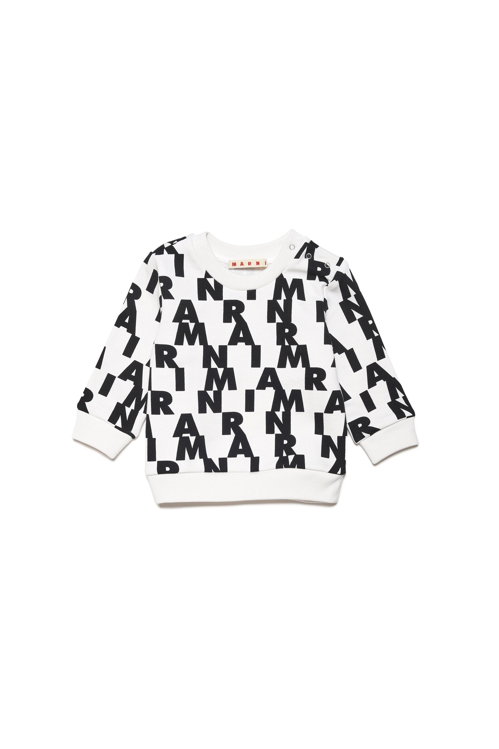 Marni オールオーバーパターンコットンクルーネックスウェットシャツ