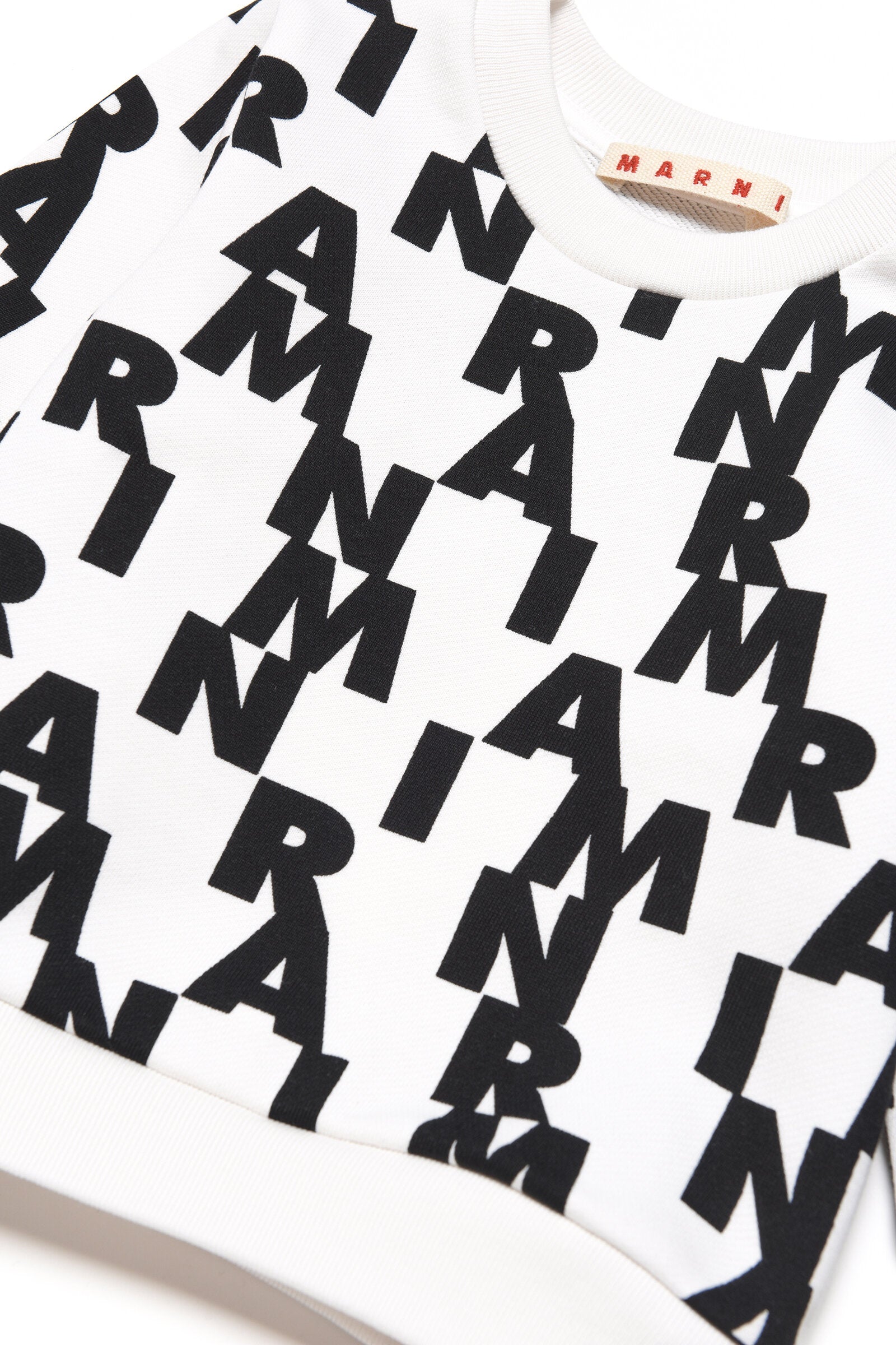 Marni ベビーコットン オールオーバー クルーネック スウェットシャツ