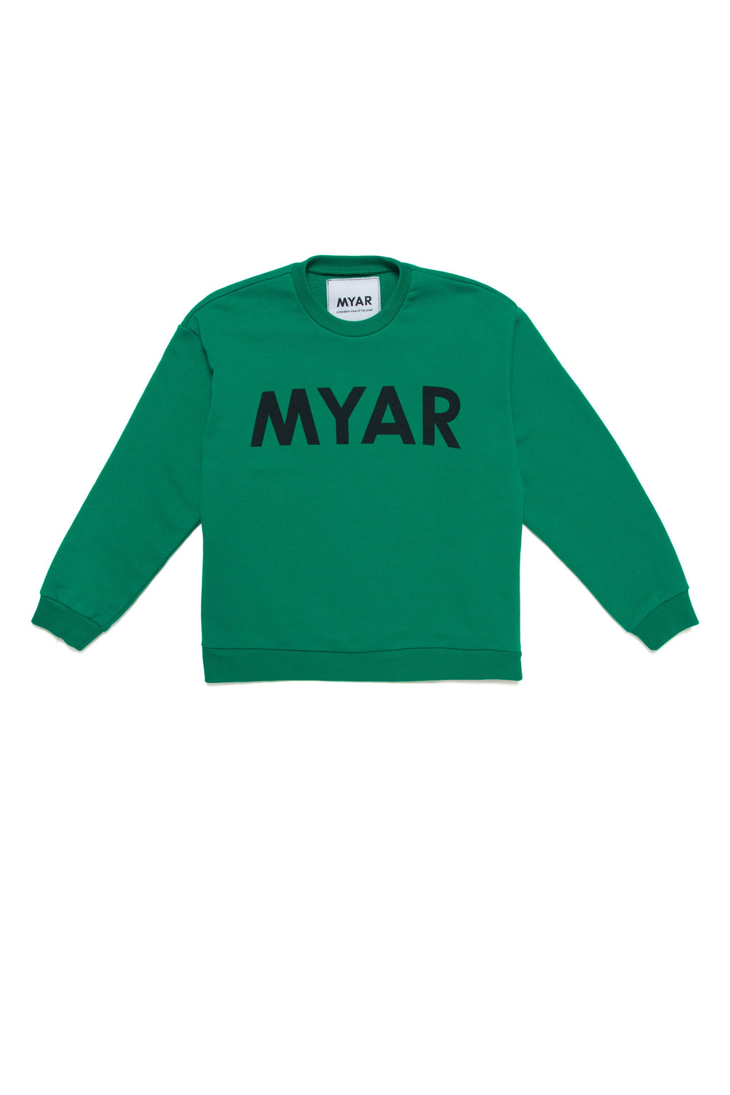 Deadstock green crewneck sweatshirt with logo on the front