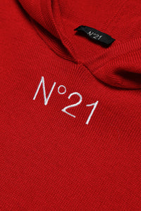 N°21 boy wool-blend knit hooded sweater | BRAVE KID