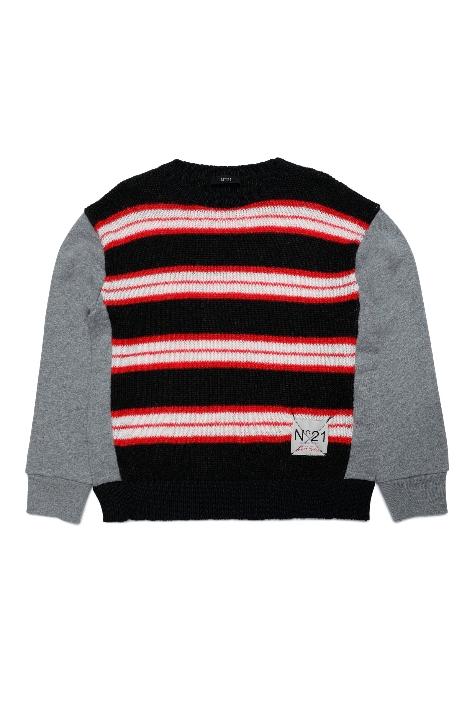 N°21 boy striped wool-blend crew-neck sweater | BRAVE KID