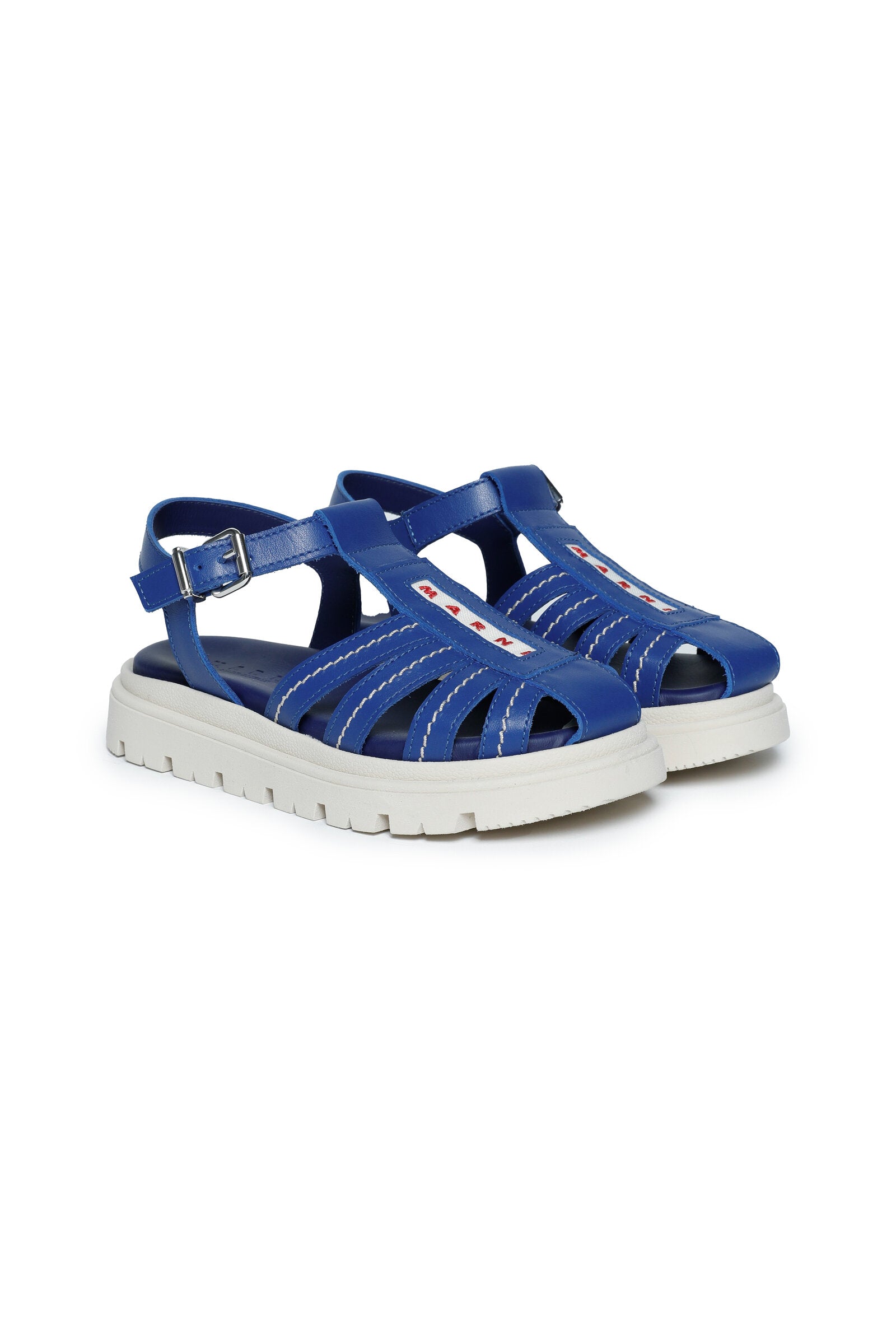 Marni blue fisherman s sandals with logo for children Brave Kid